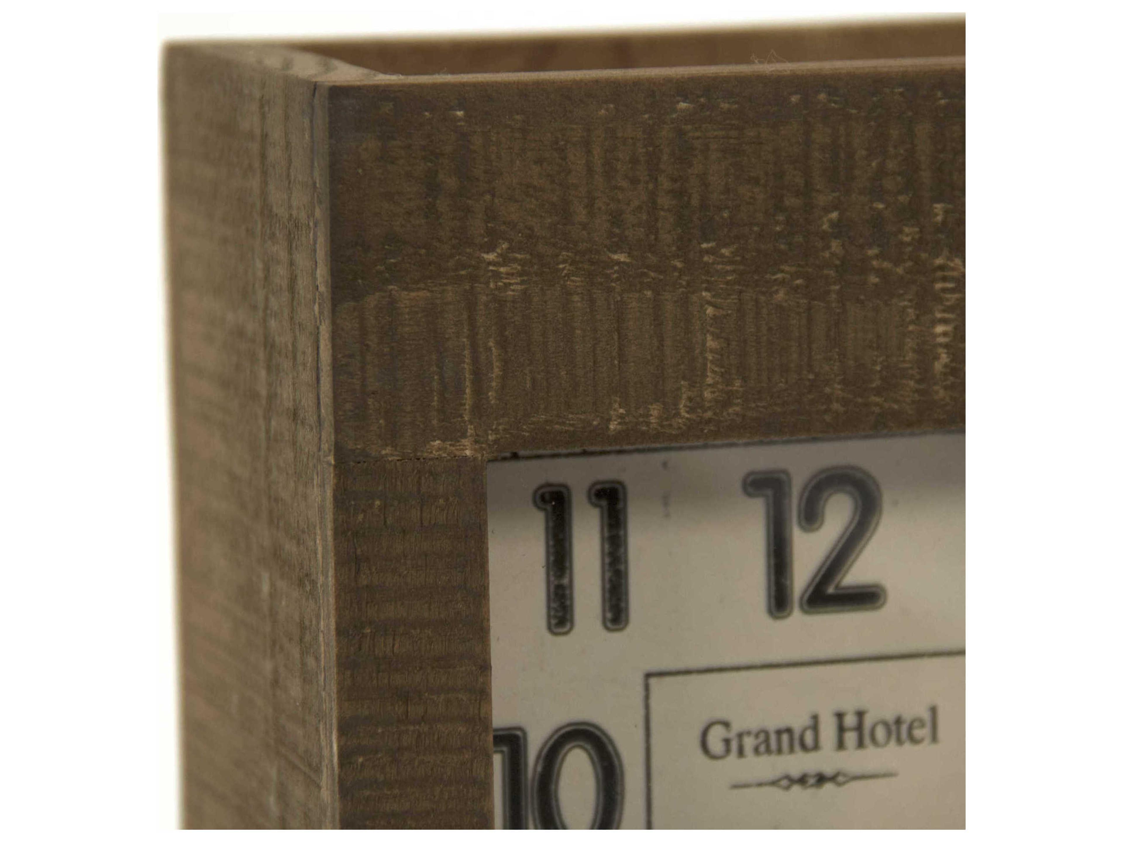 Zentique Brown / White Wooden Clock