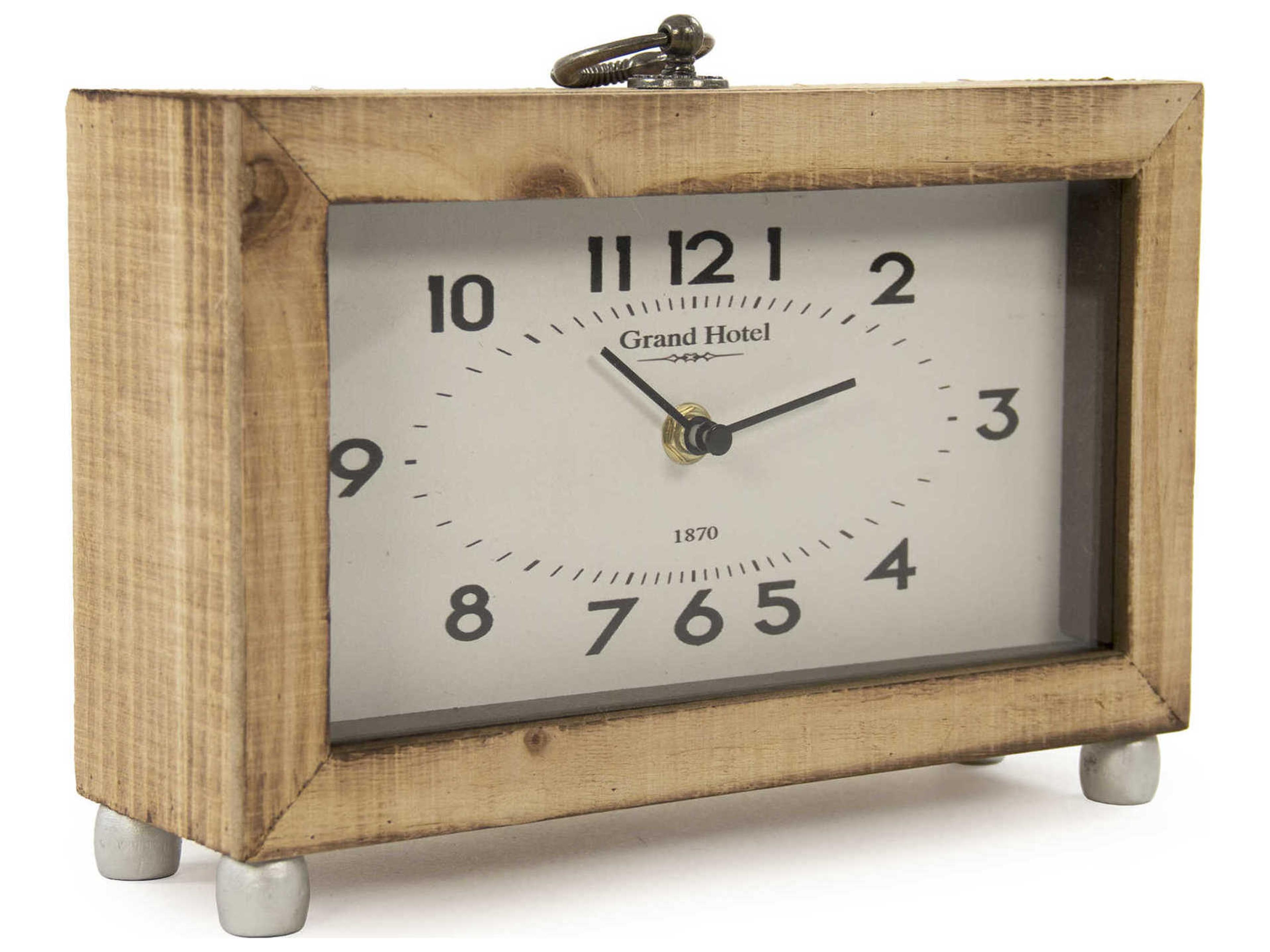 Zentique Brown / White Wooden Box Clock