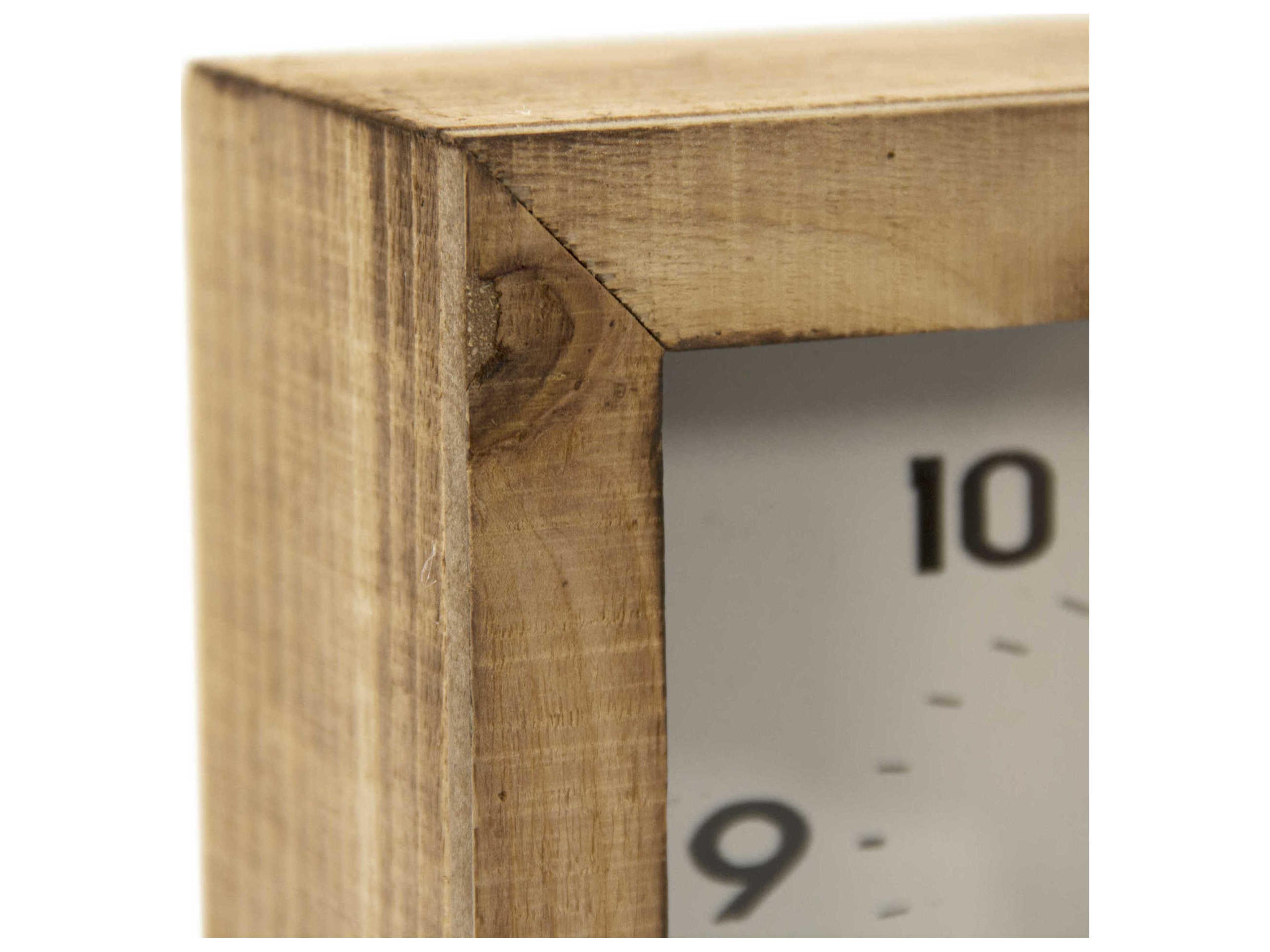 Zentique Brown / White Wooden Box Clock