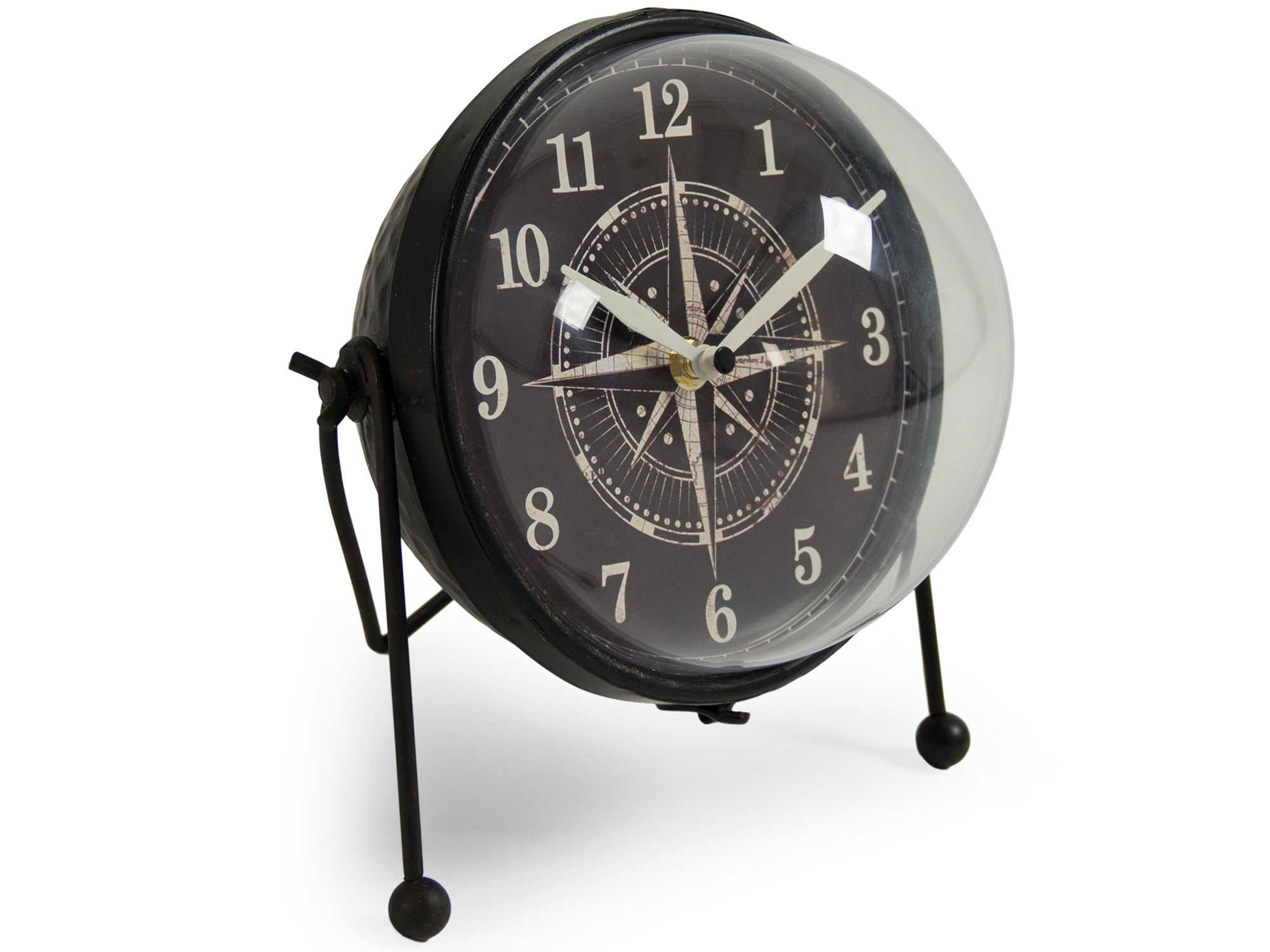 Zentique Black / White Round Iron Clock