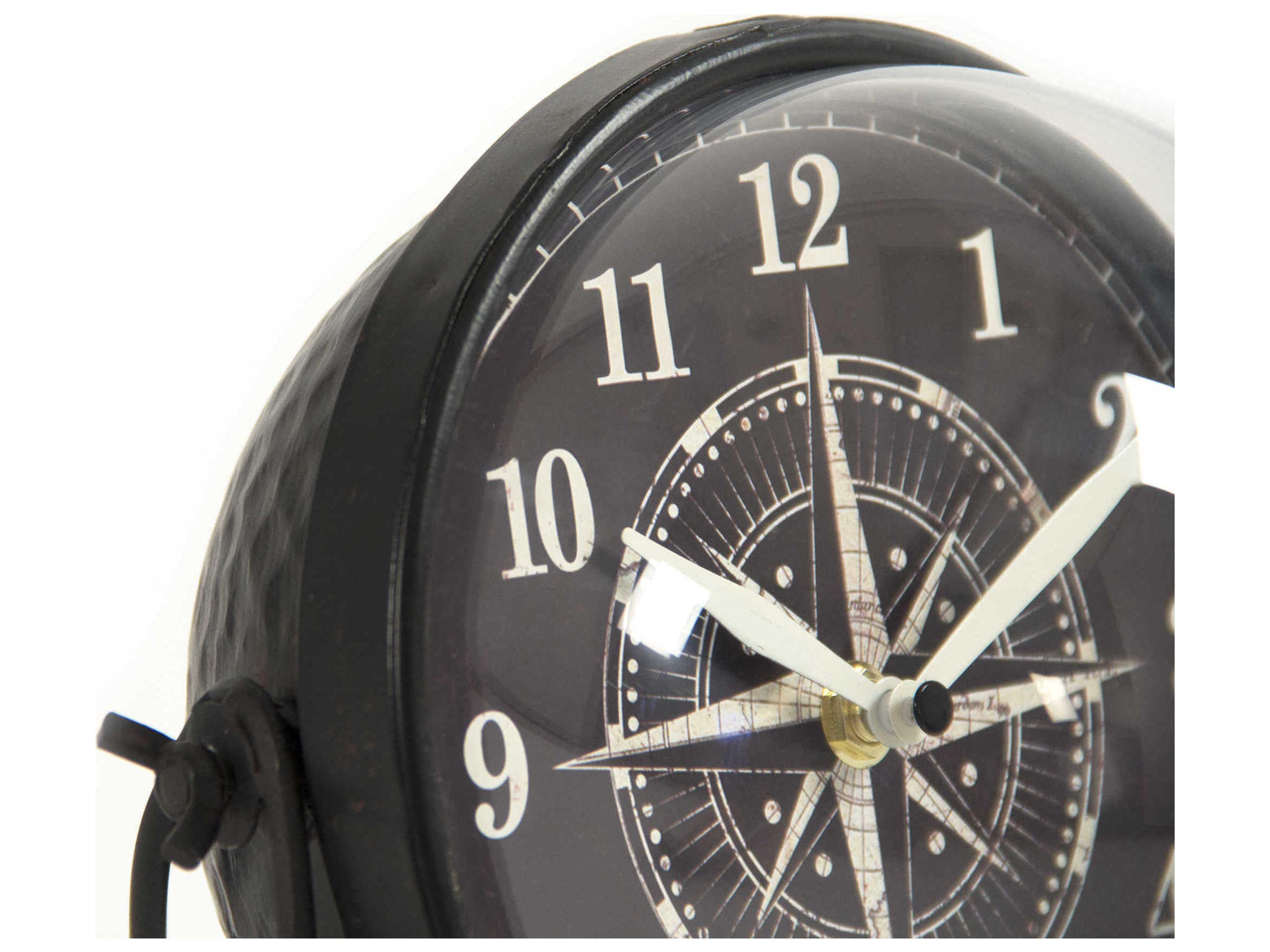 Zentique Black / White Round Iron Clock