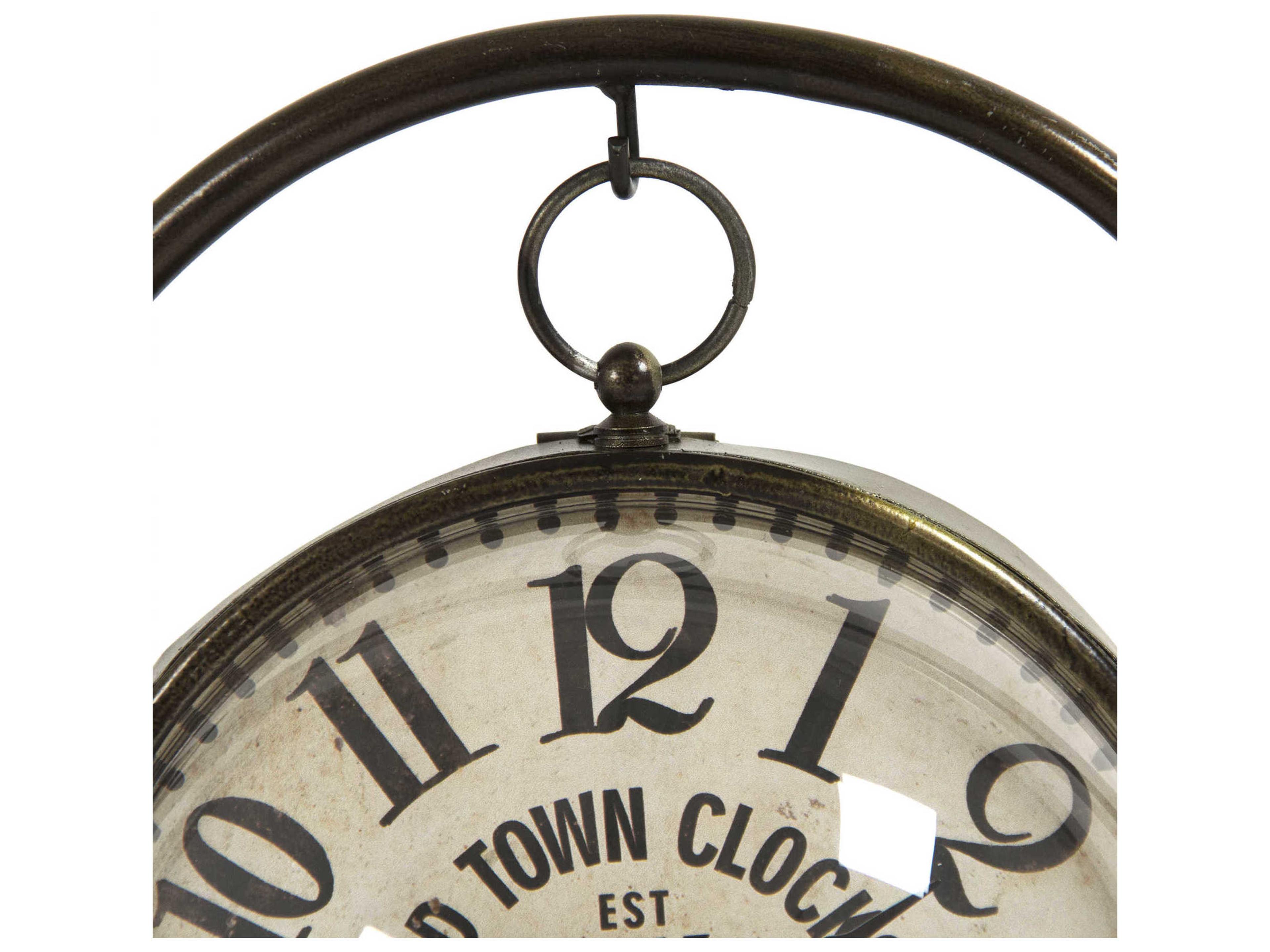 Zentique Bronze Iron Clock