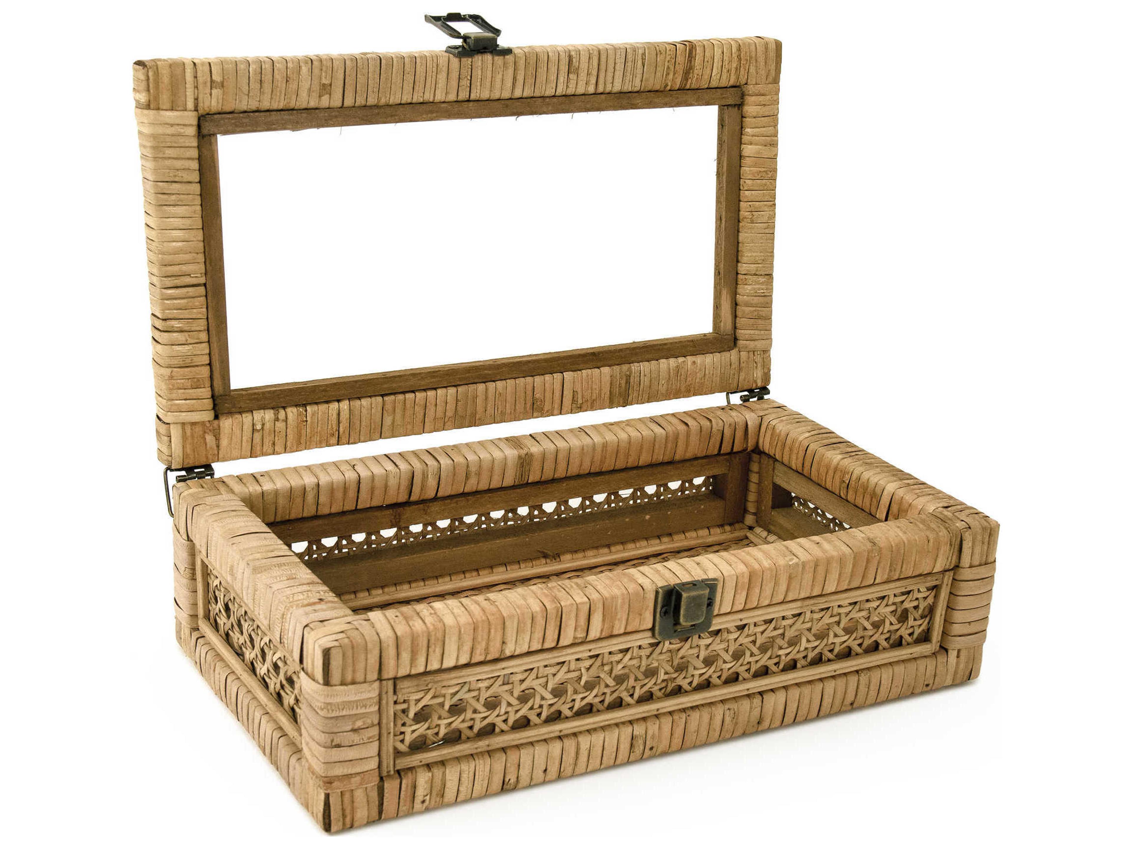 Zentique Weathered Natural Rattan Storage Case