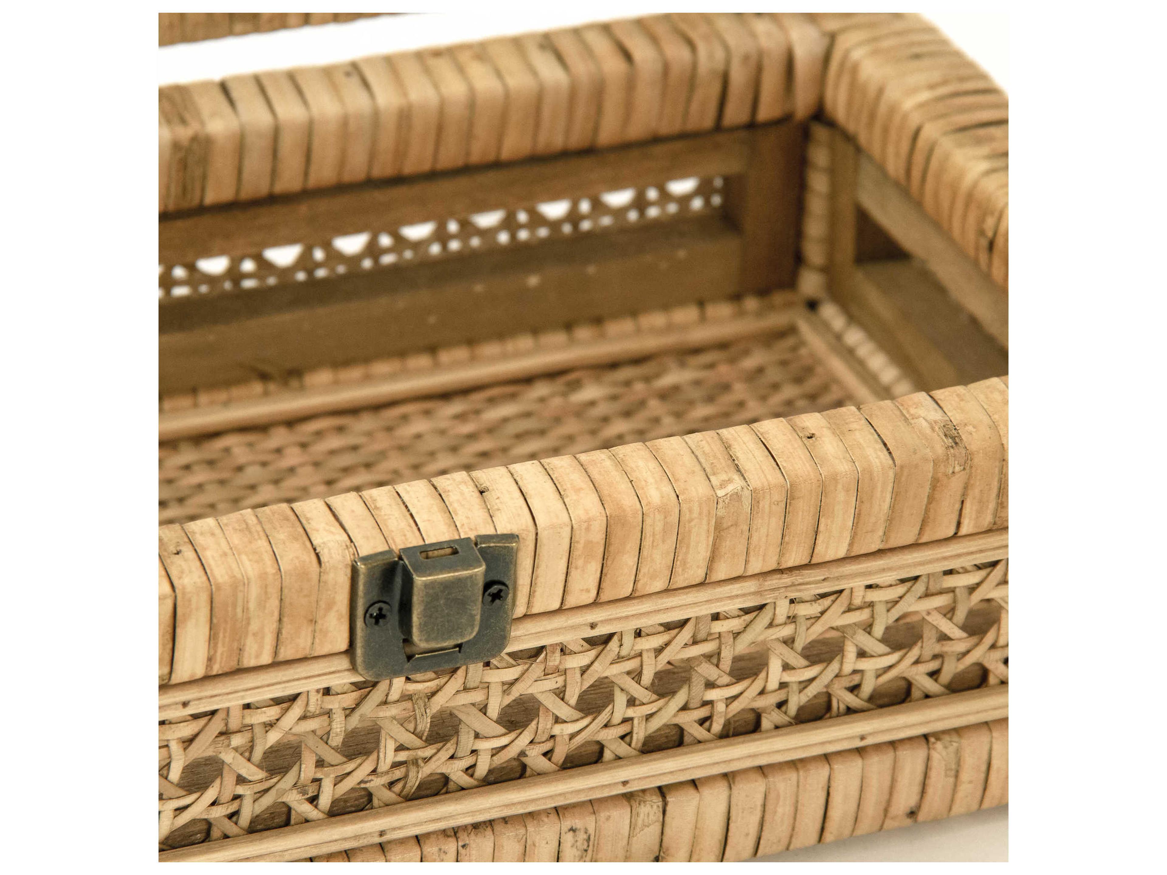 Zentique Weathered Natural Rattan Storage Case
