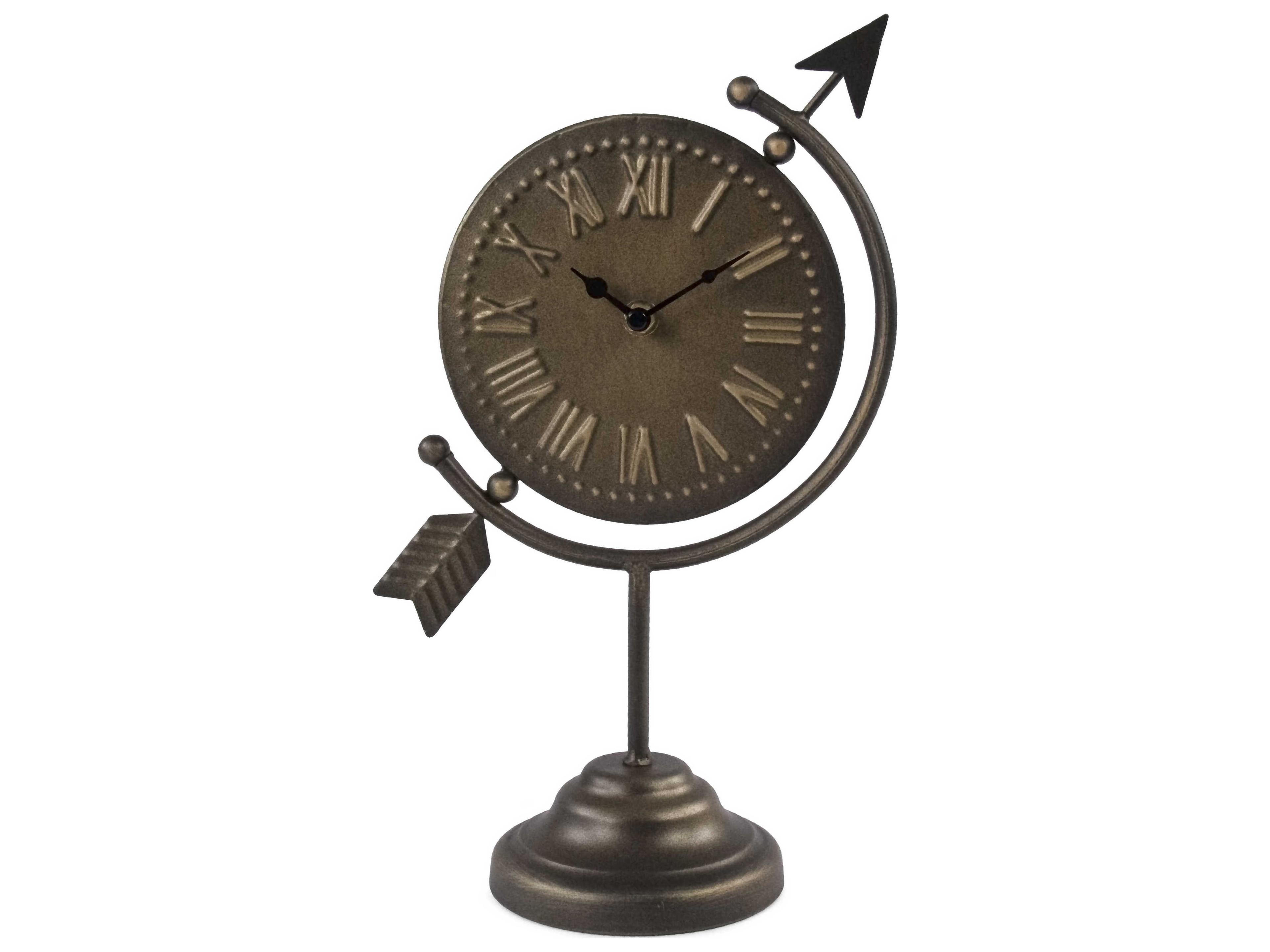 Distressed Gold Table Clock