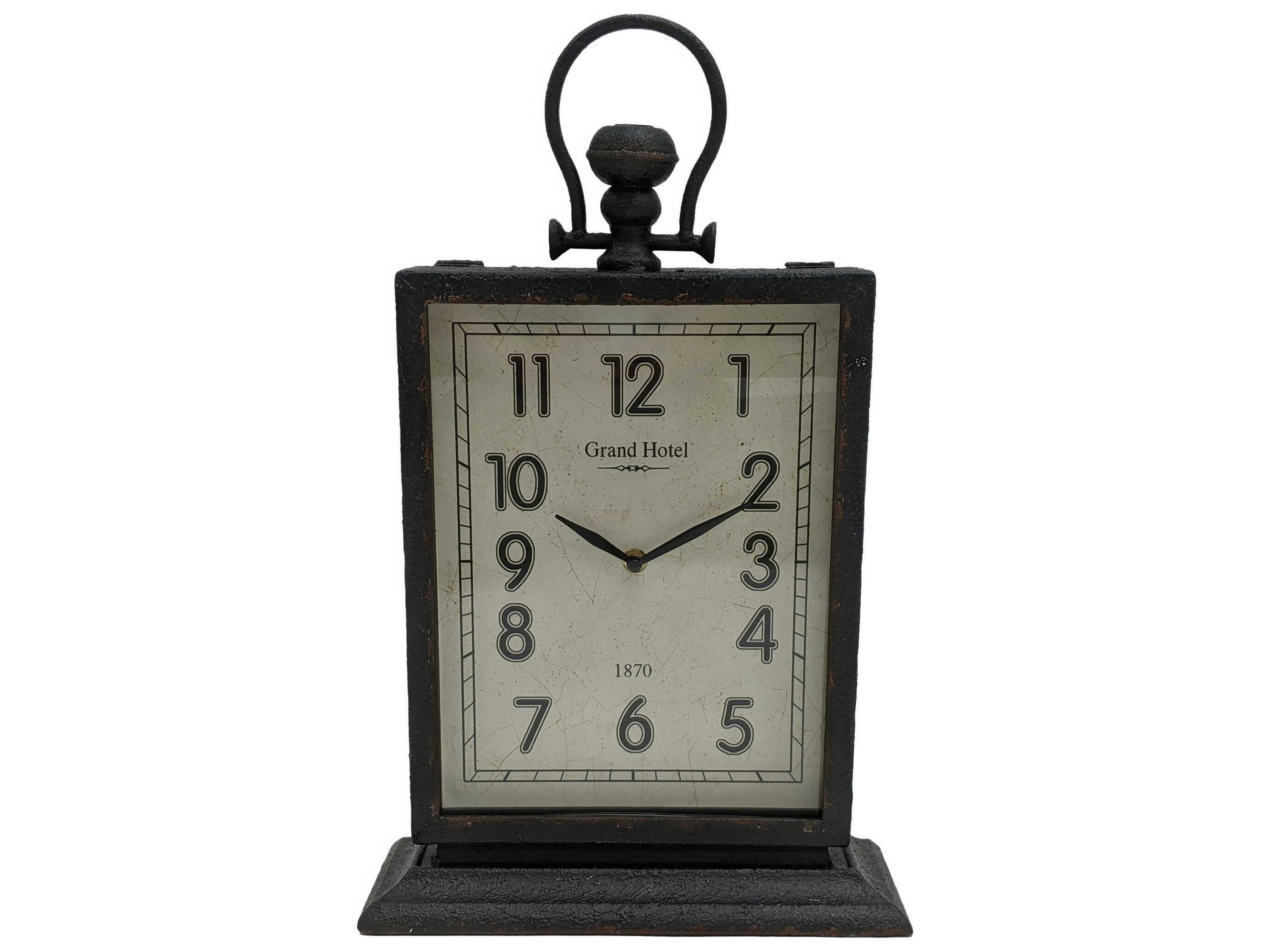 Distressed Grey Table Clock