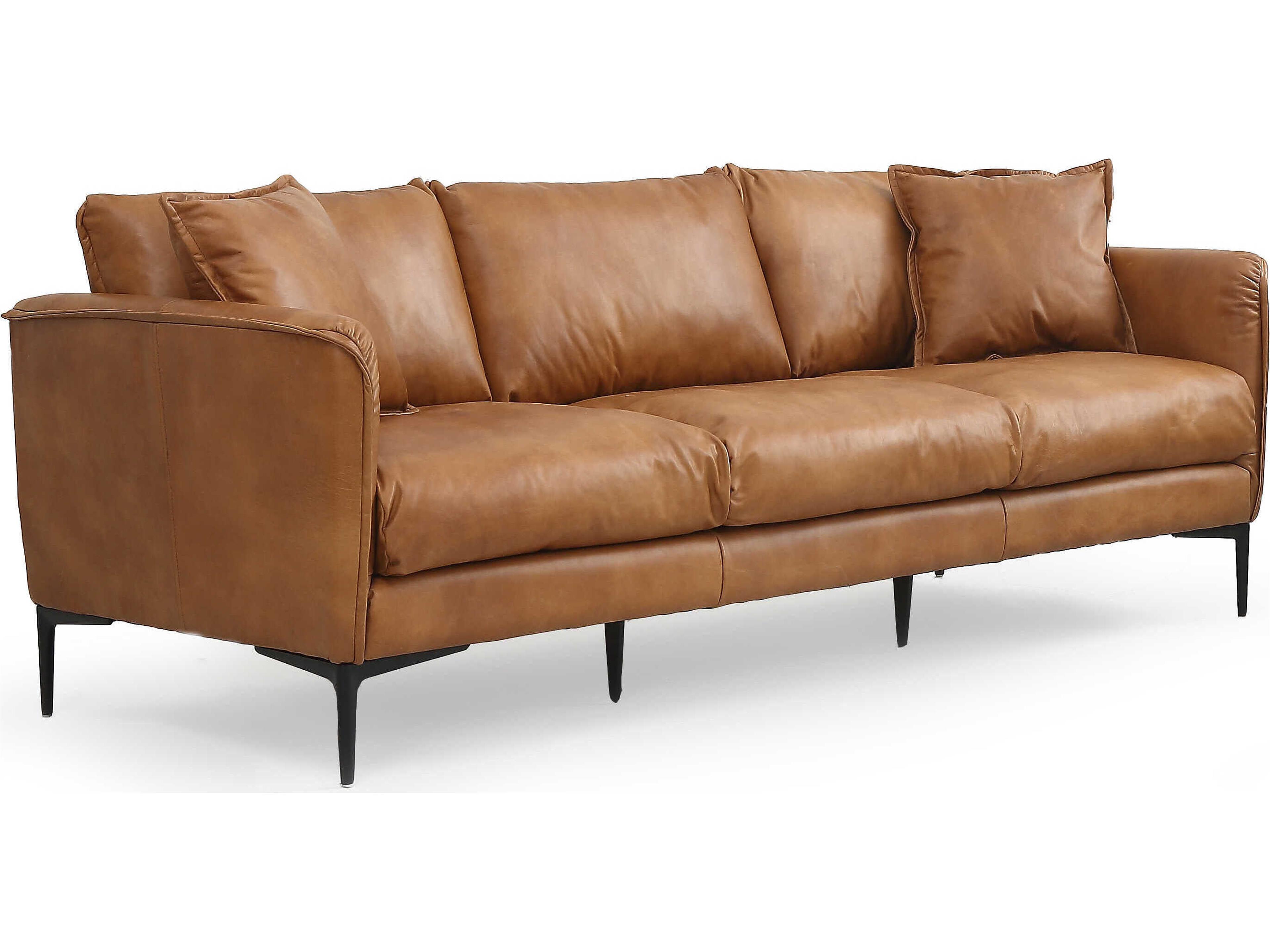 Cumo Brown Leather Sofa