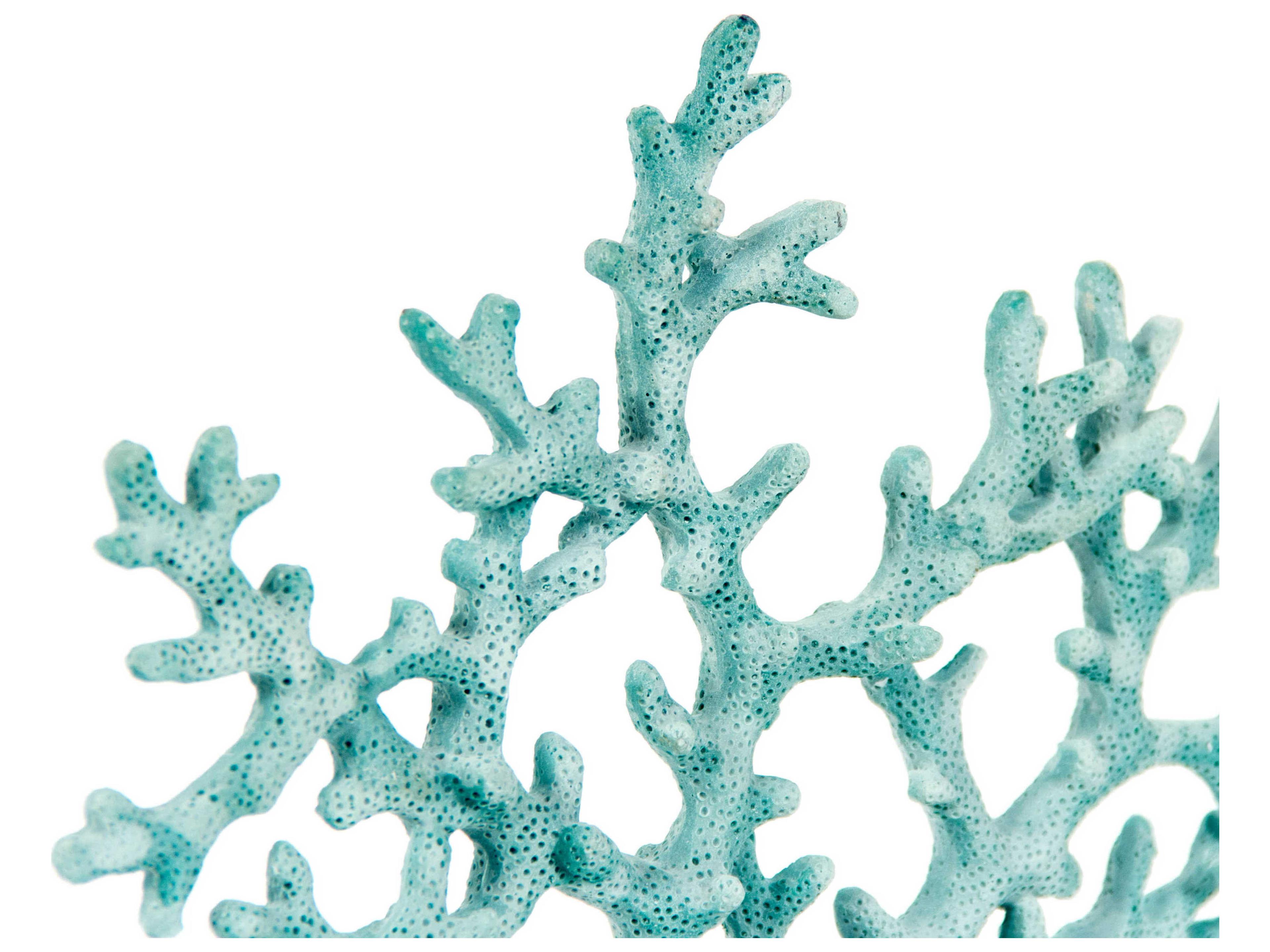 Zentique Distressed Aqua Blue Coral