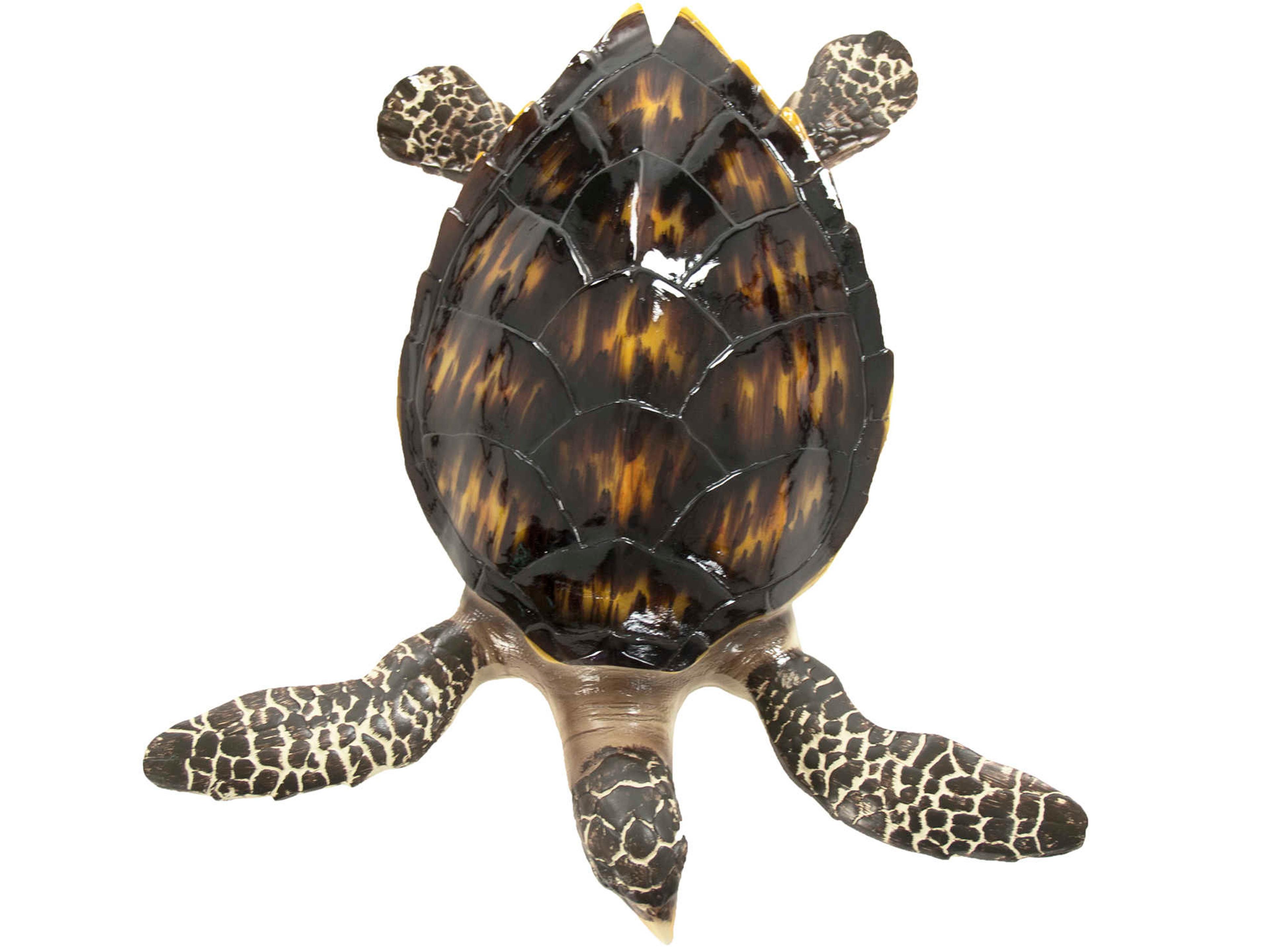 Zentique Black / Cream Sea 12" Turtle Sculpture