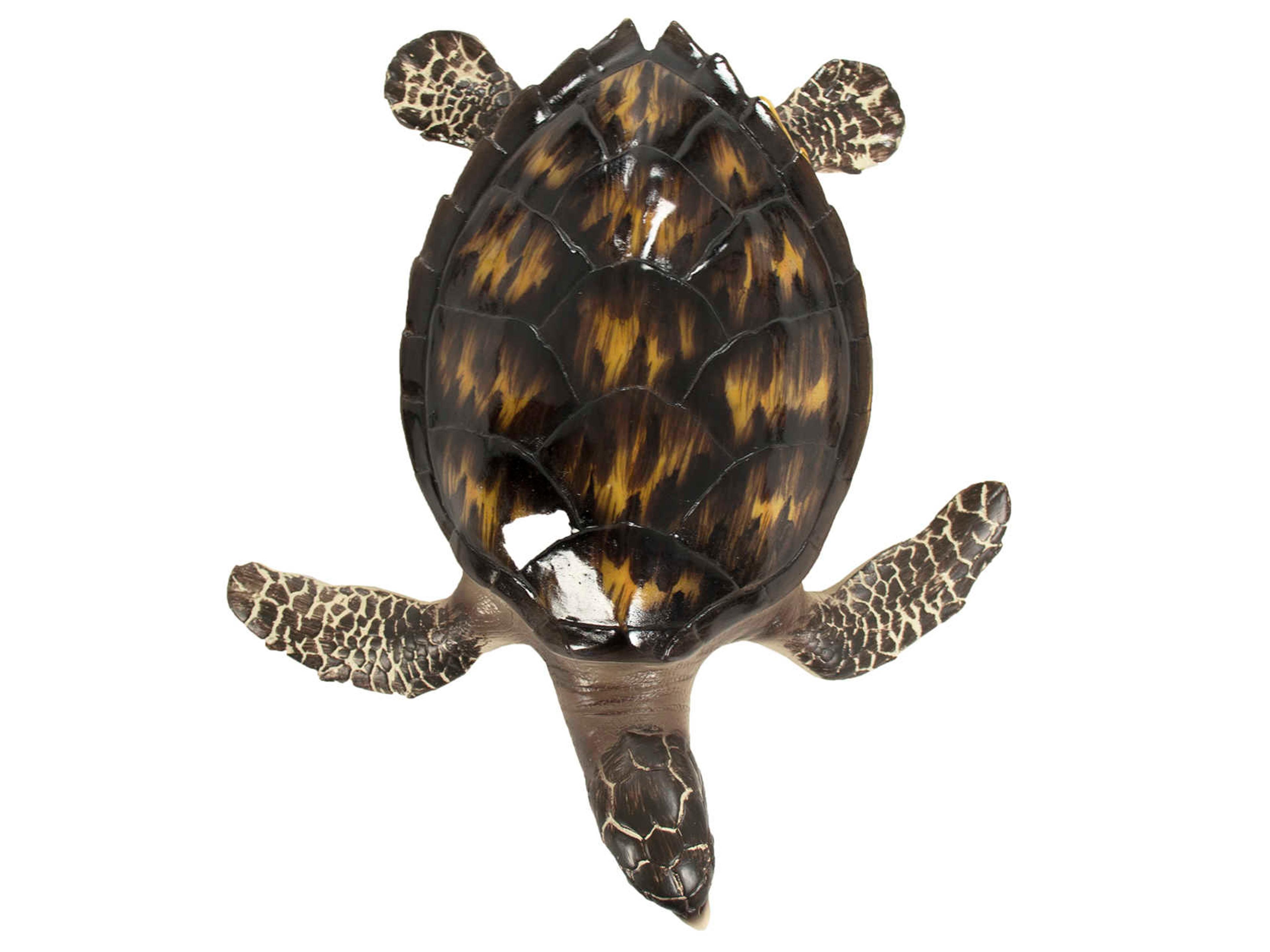 Zentique Black / Cream Sea 10" Turtle Sculpture