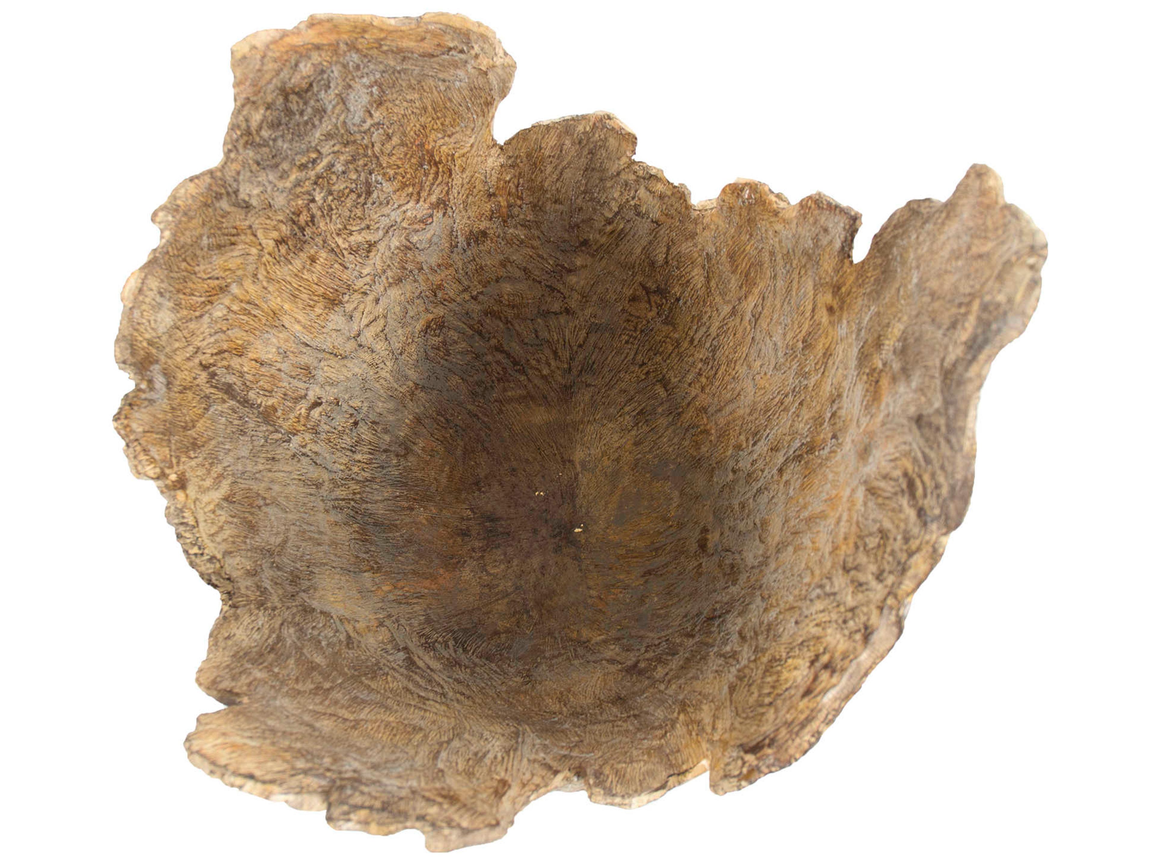 Zentique Distressed Brown 16" High Wooden Sculpture