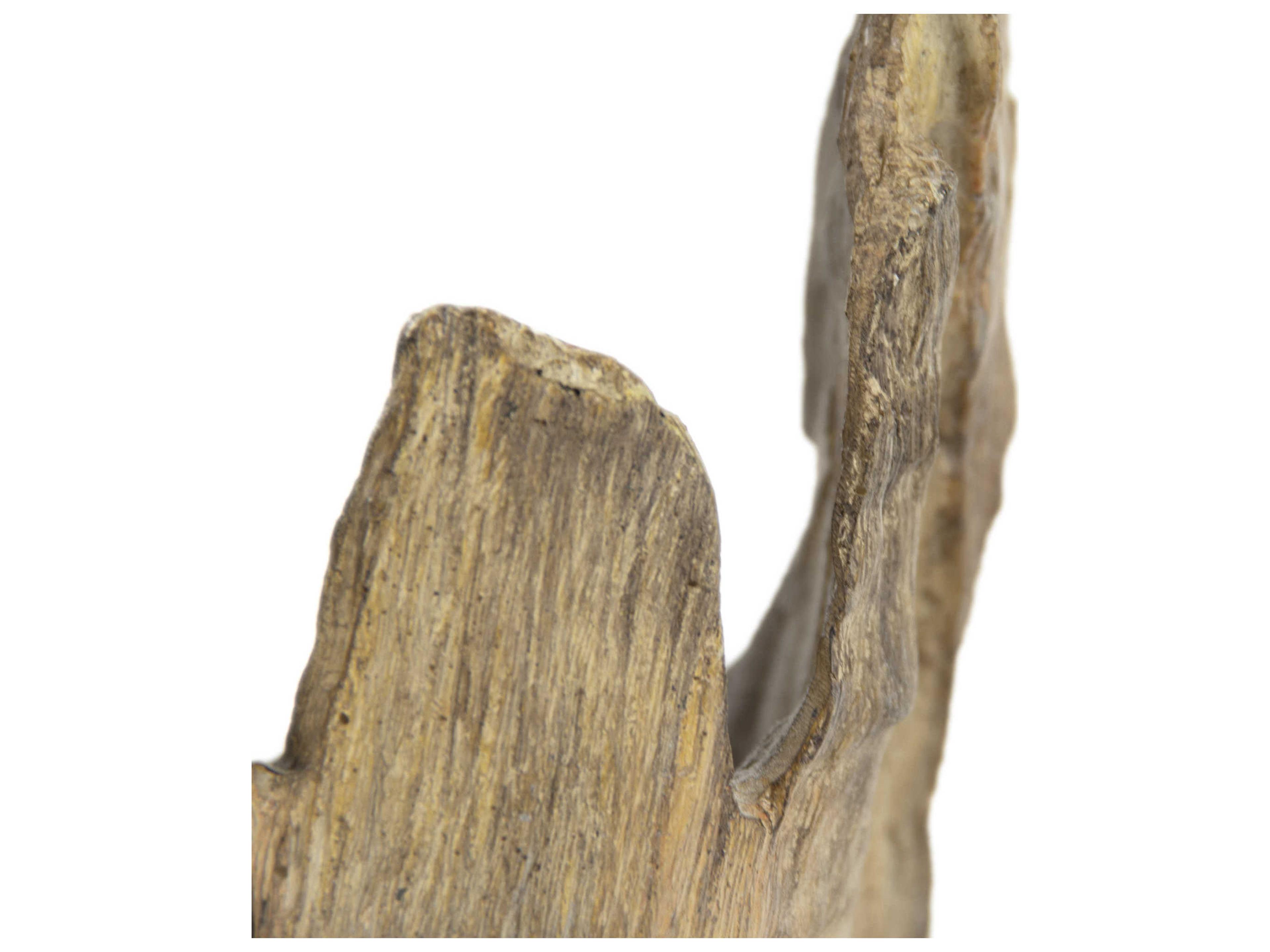 Zentique Distressed Brown 18" High Wooden Sculpture