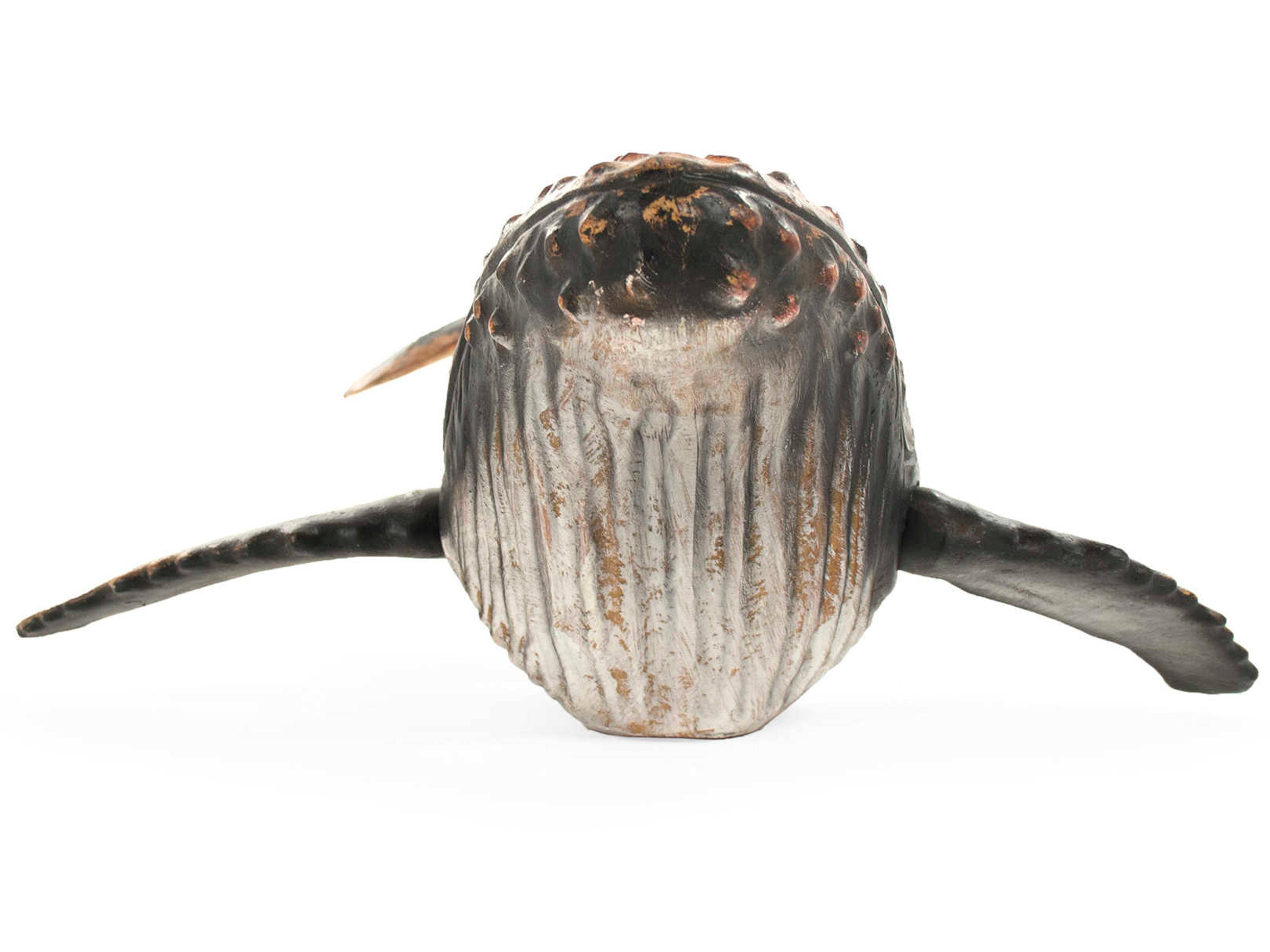 Zentique Distressed Black Humpback Whale Sculpture