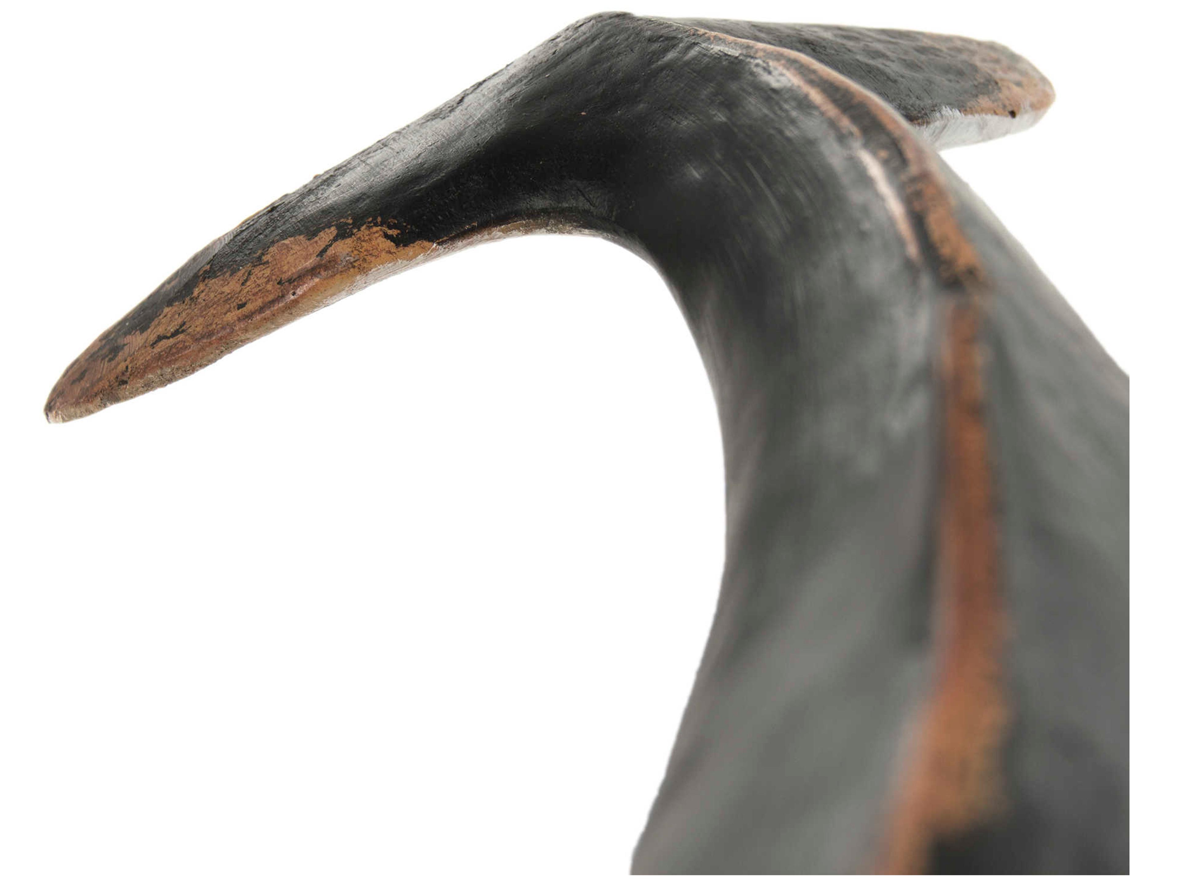 Zentique Distressed Black Humpback Whale Sculpture