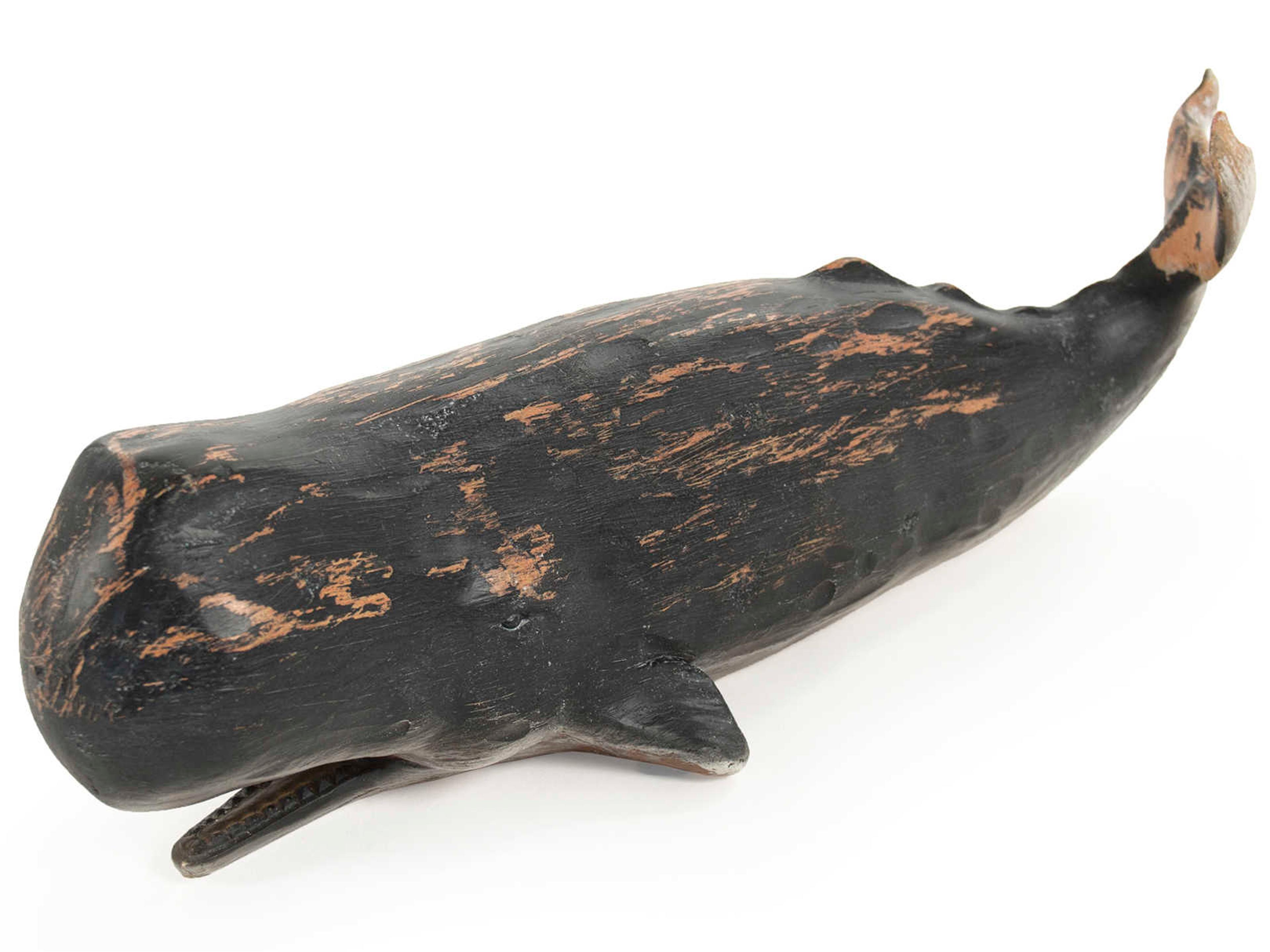 Zentique Distressed Black 5" Sperm Whale Sculpture