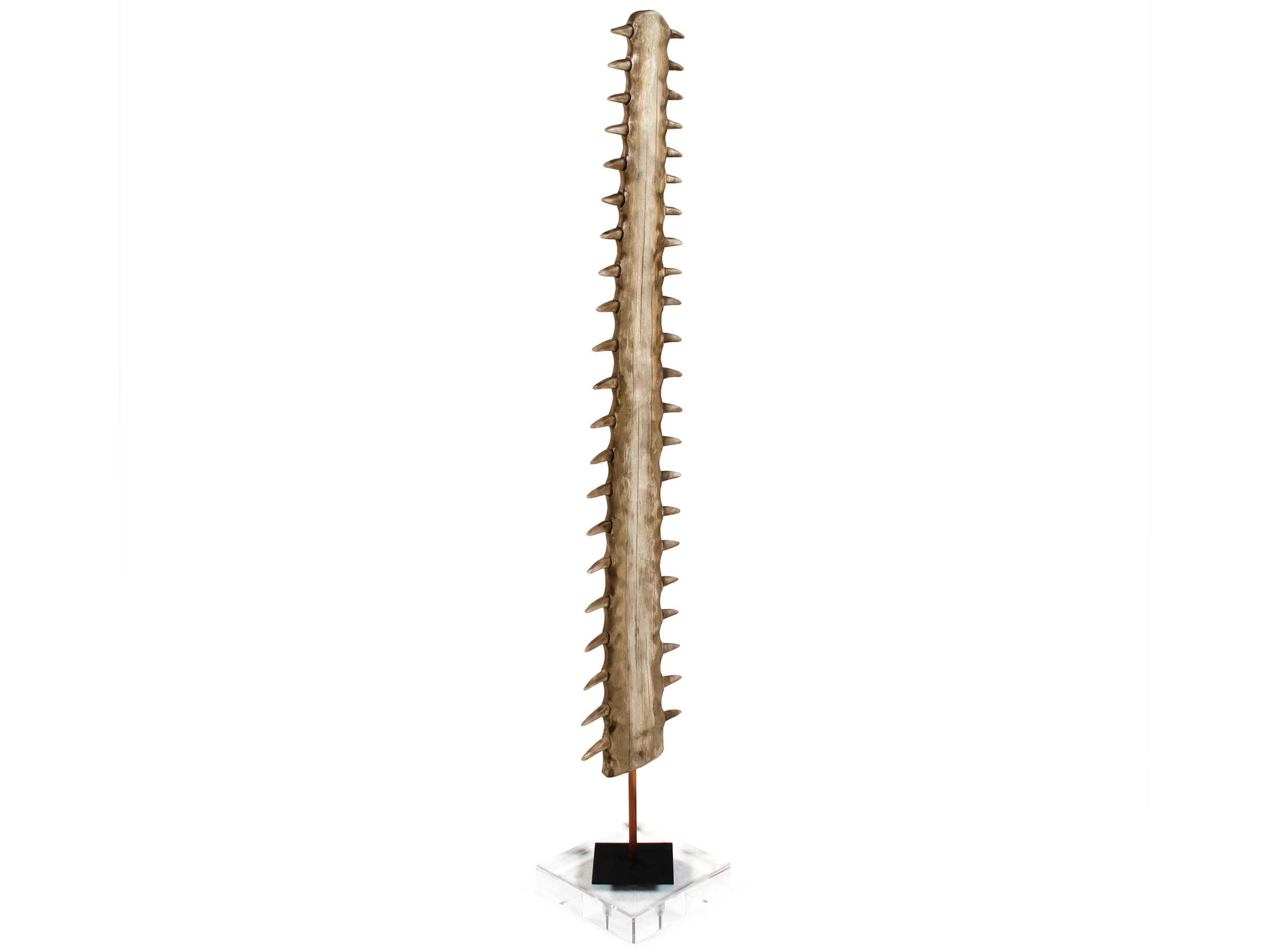 Zentique Distressed Brown Sawtooth Sculpture