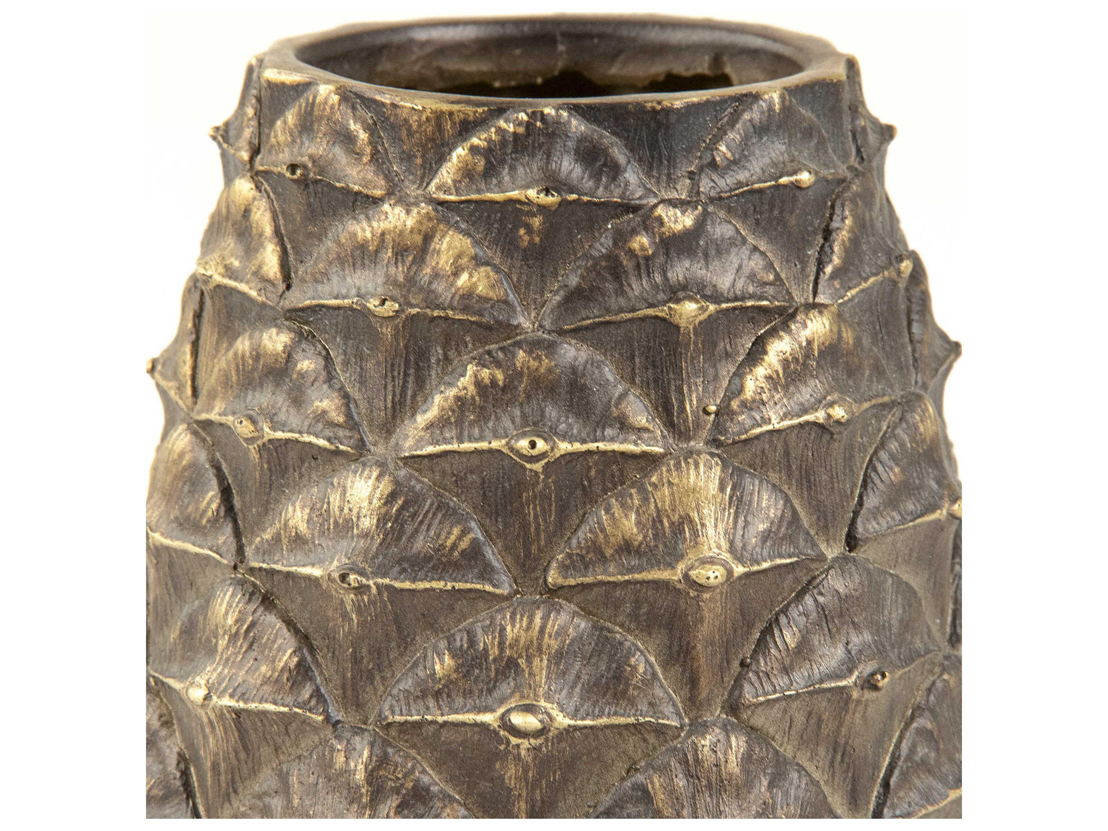 Zentique Distressed Bronze 14" High Pineapple Vase