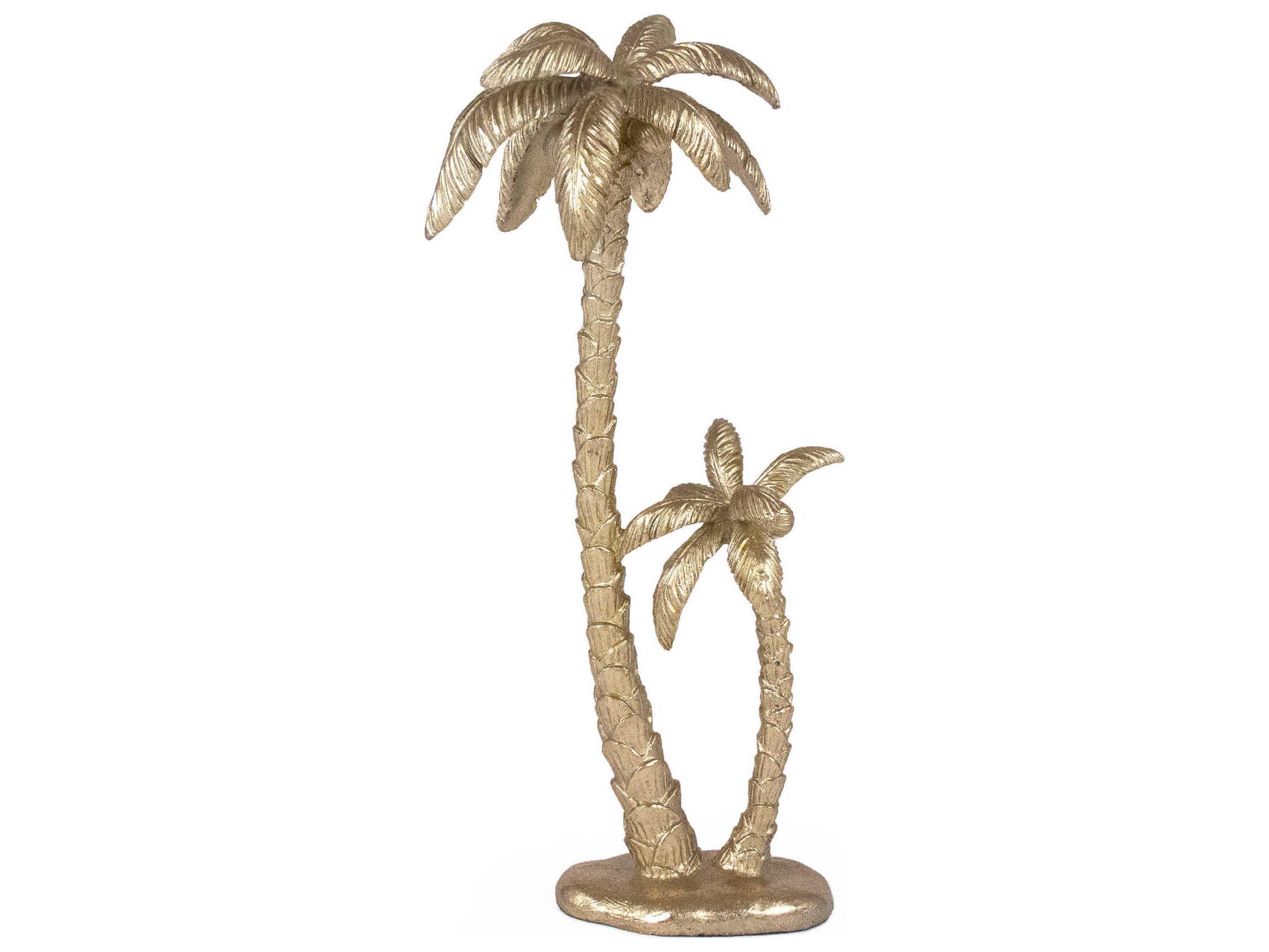 Palm Tree Gold Leaf Decorative Accent