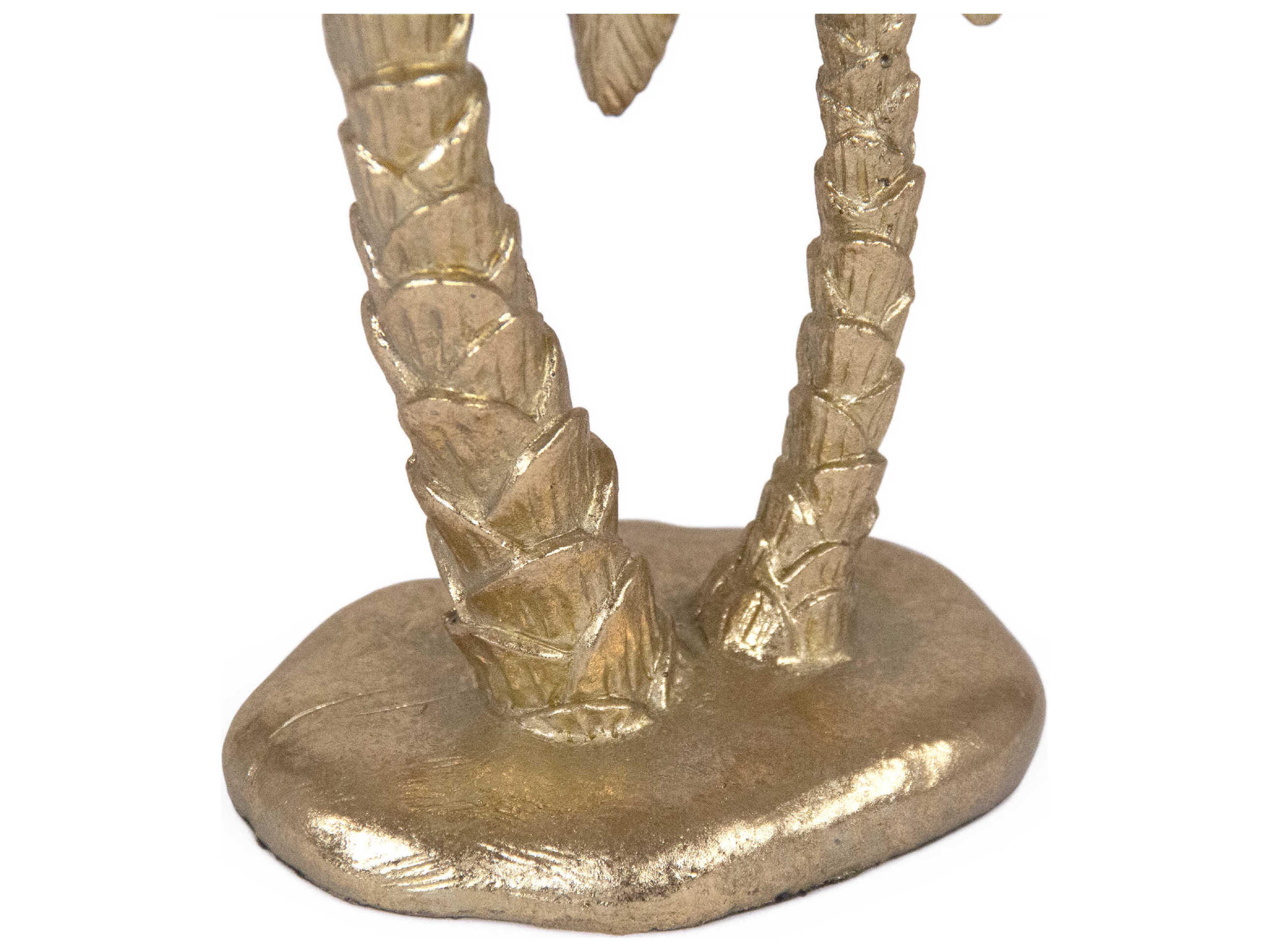 Zentique Palm Tree Gold Leaf Decorative Accent