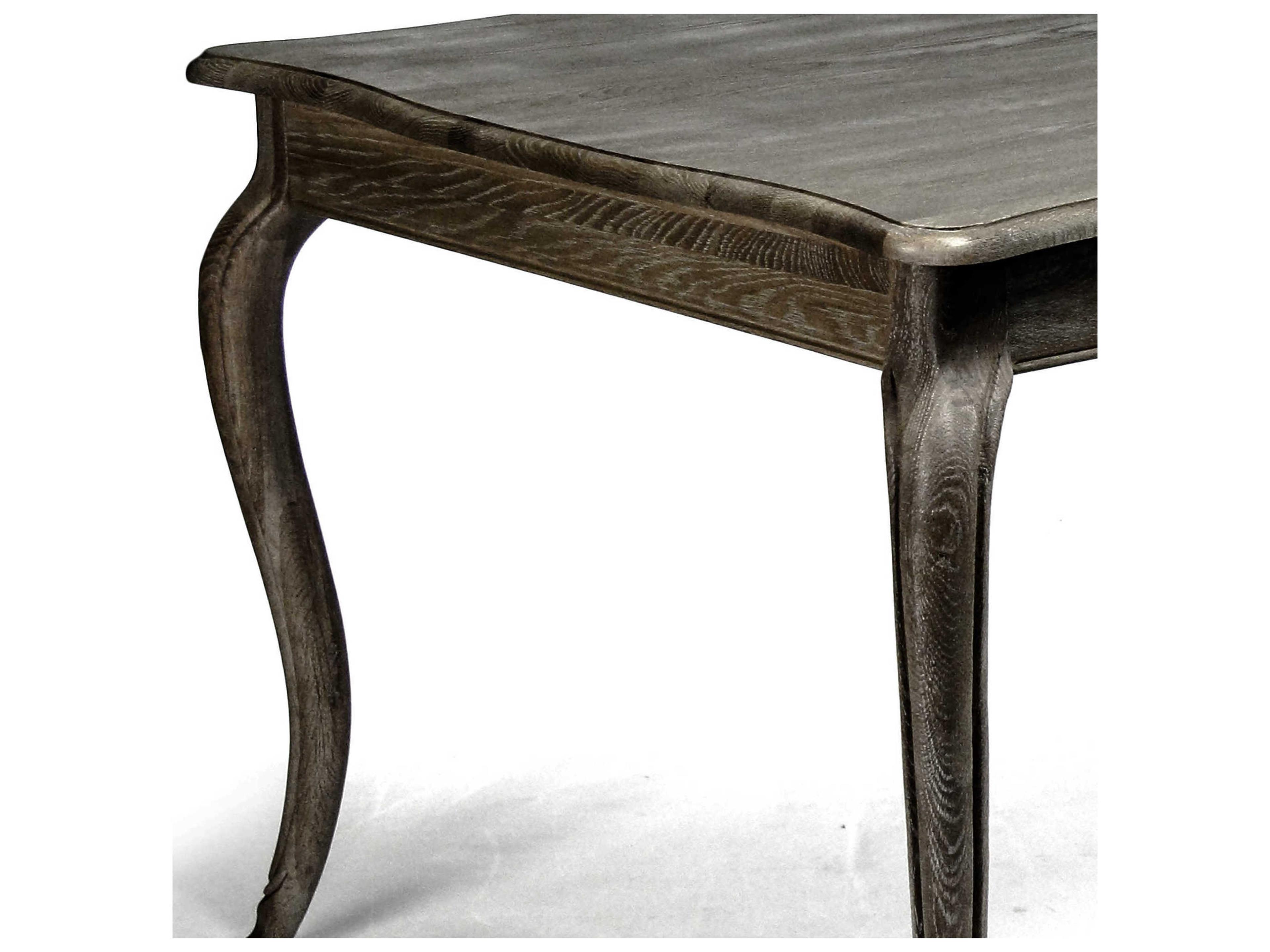 Zentique Rectangular Wood Limed Charcoal Dining Table