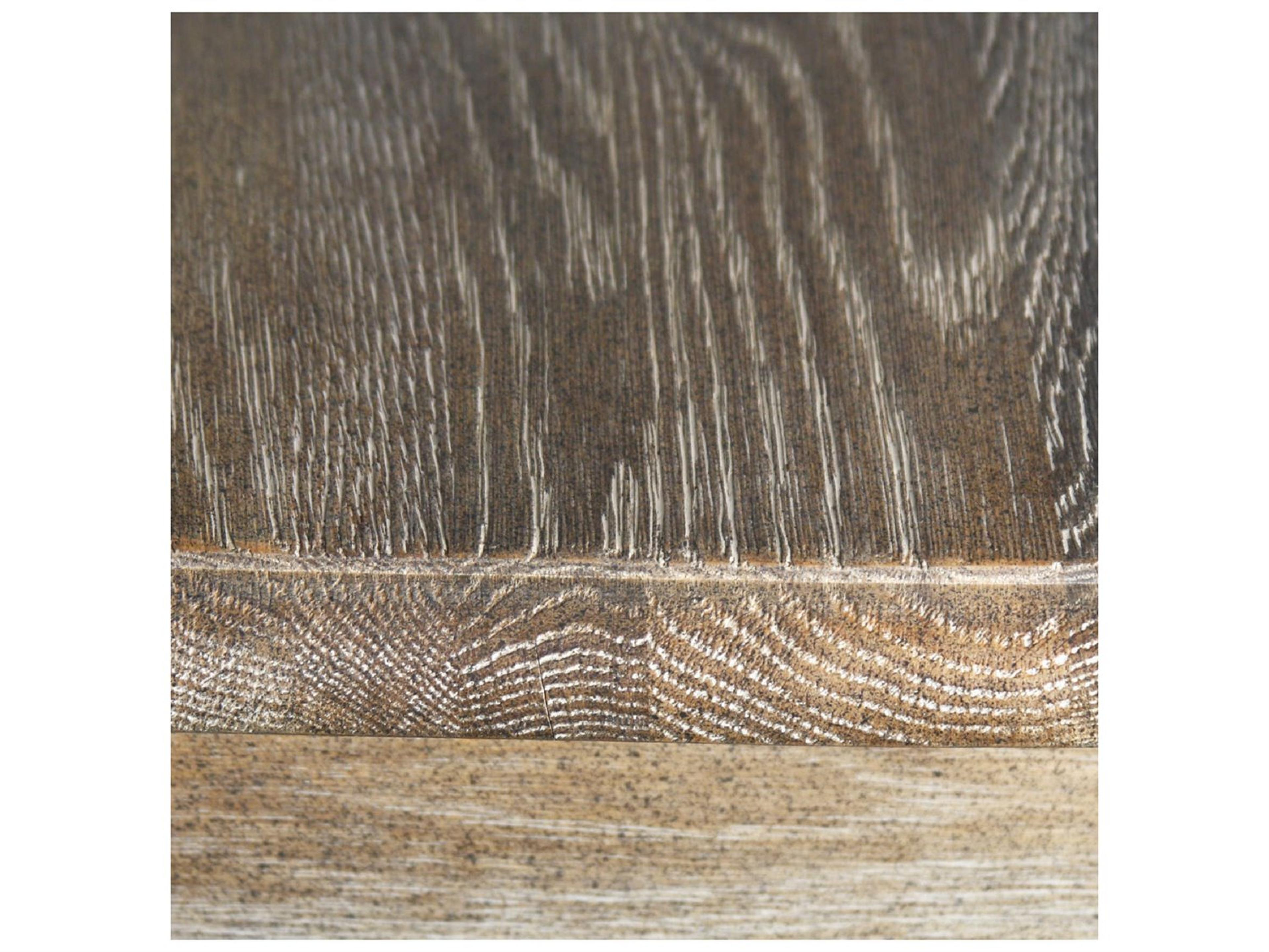 Zentique Rectangular Wood Limed Gray Oak Dining Table