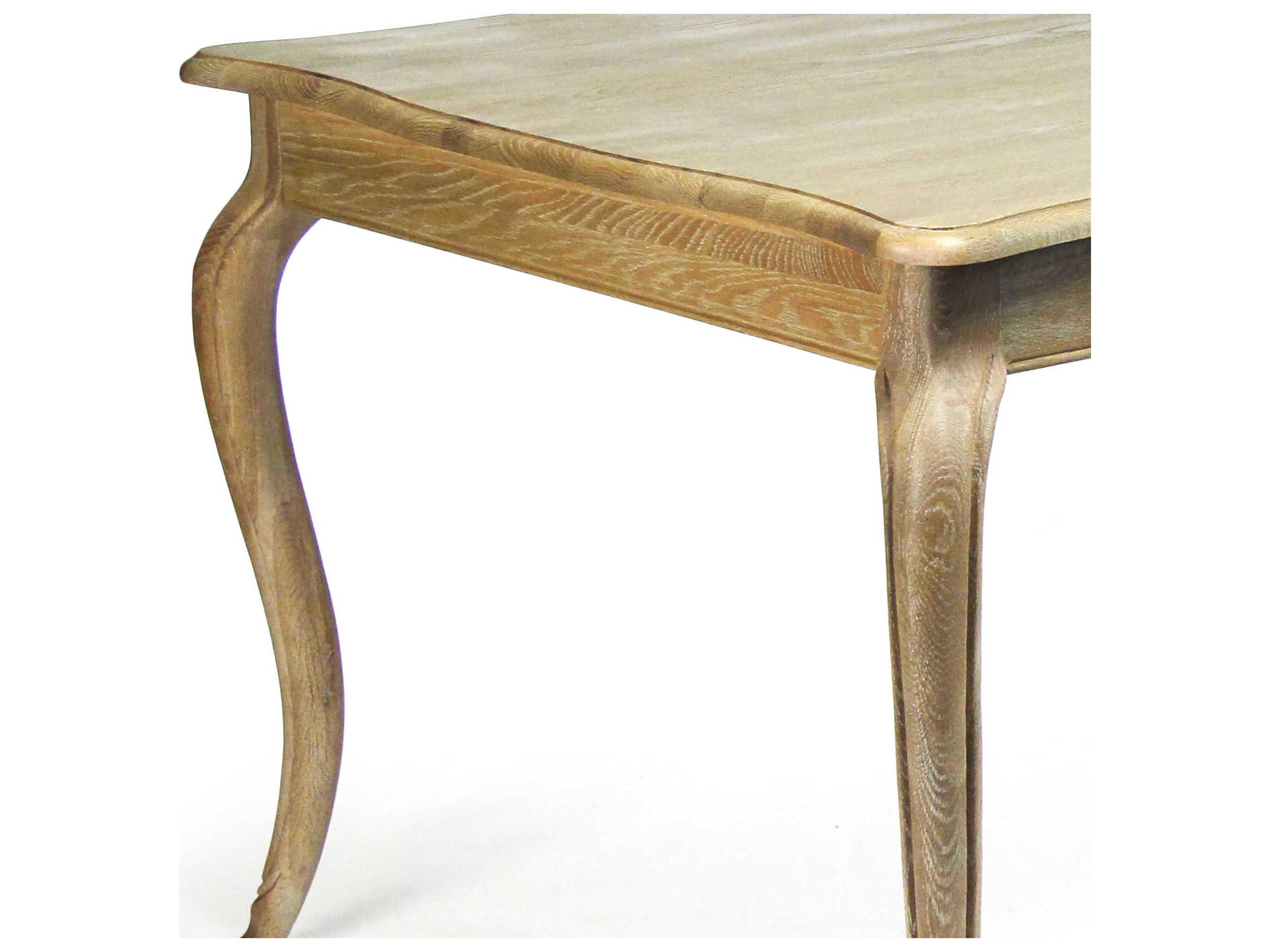 Zentique Rectangular Wood Limed Grey Dining Table