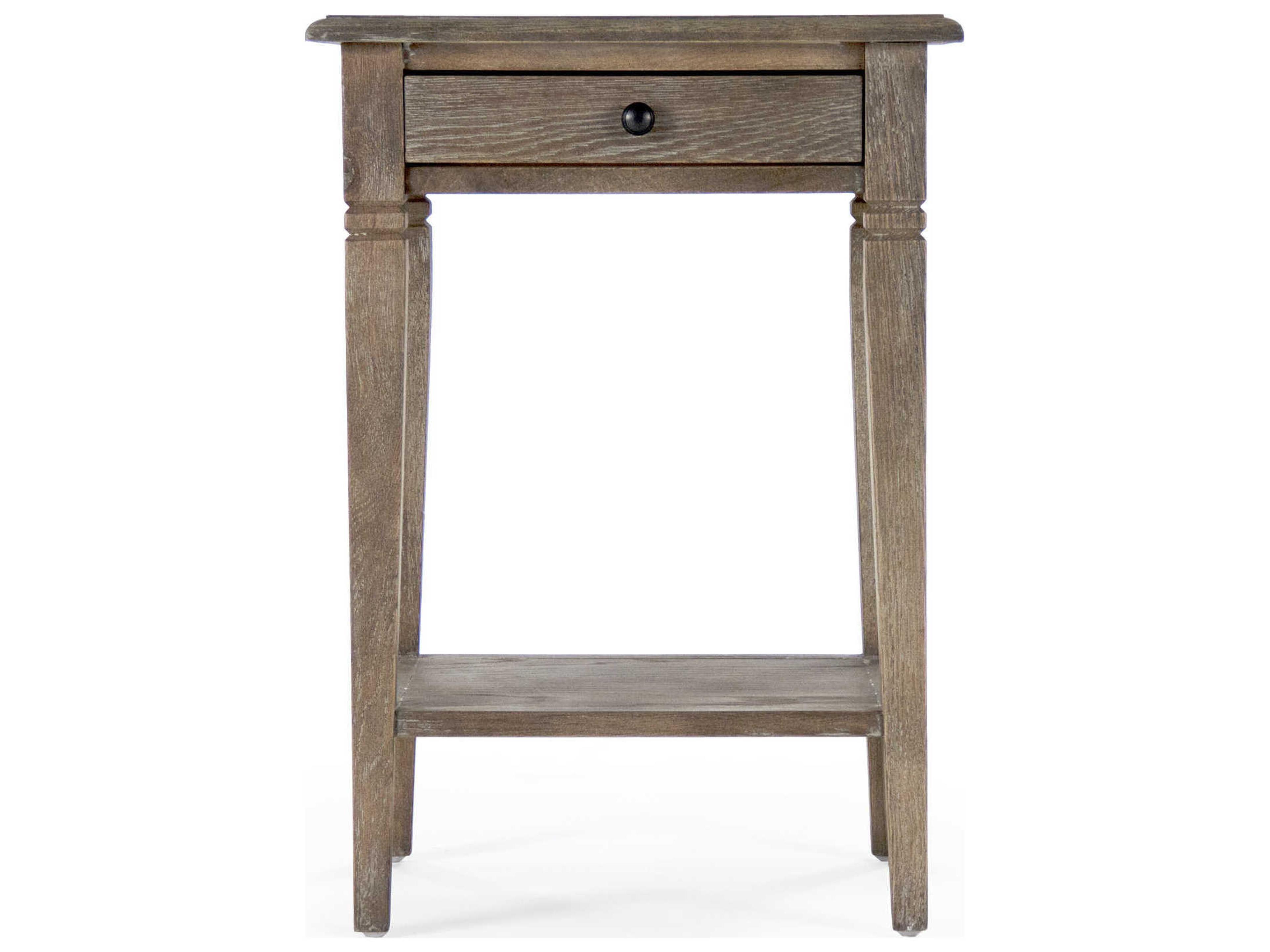 Zentique Square Wood Limed Grey End Table