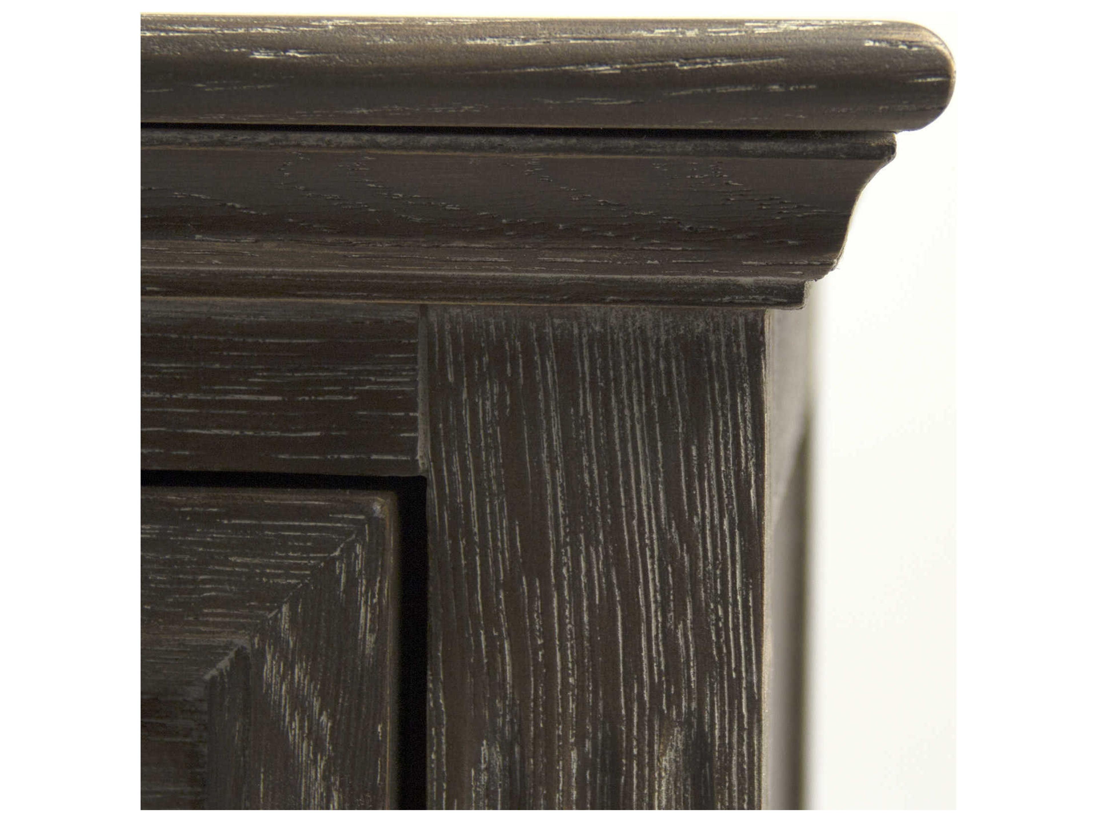 Zentique 68" Oak Wood Limed Charcoal Sideboard