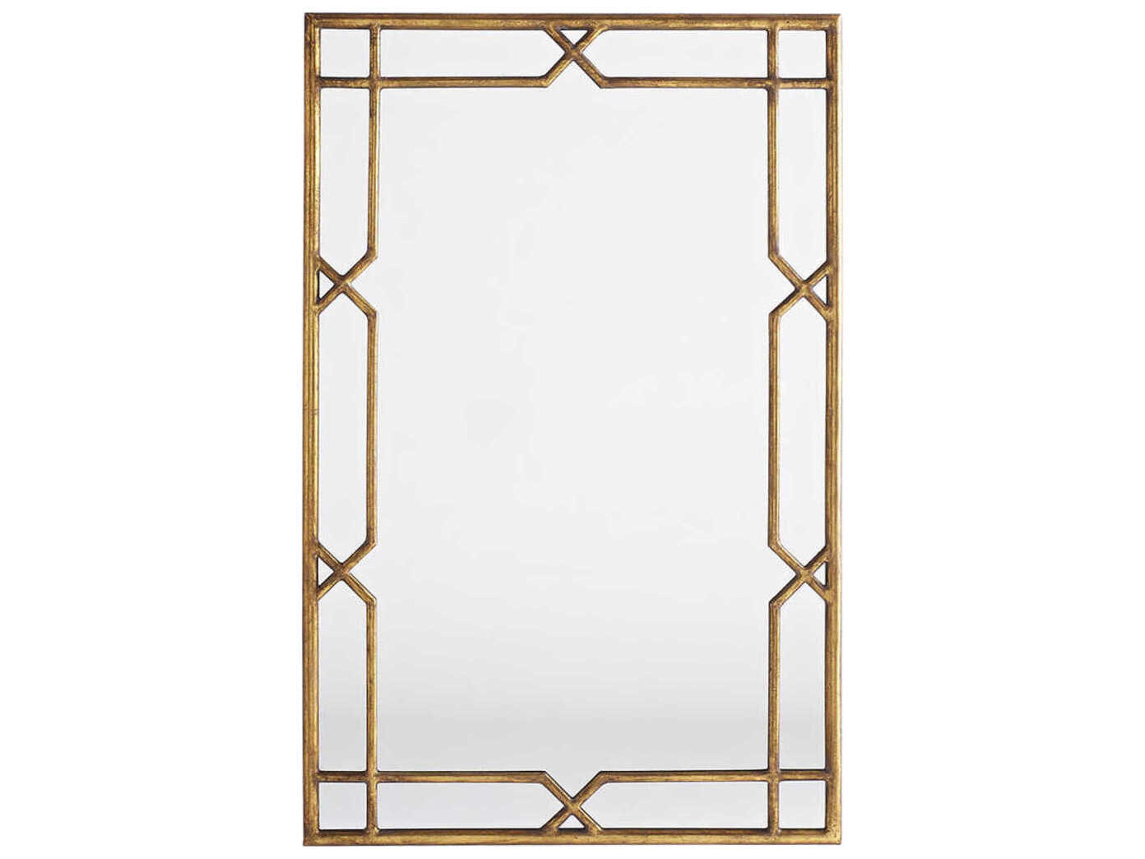 Davi Distressed Gold Wall Mirror Rectangular