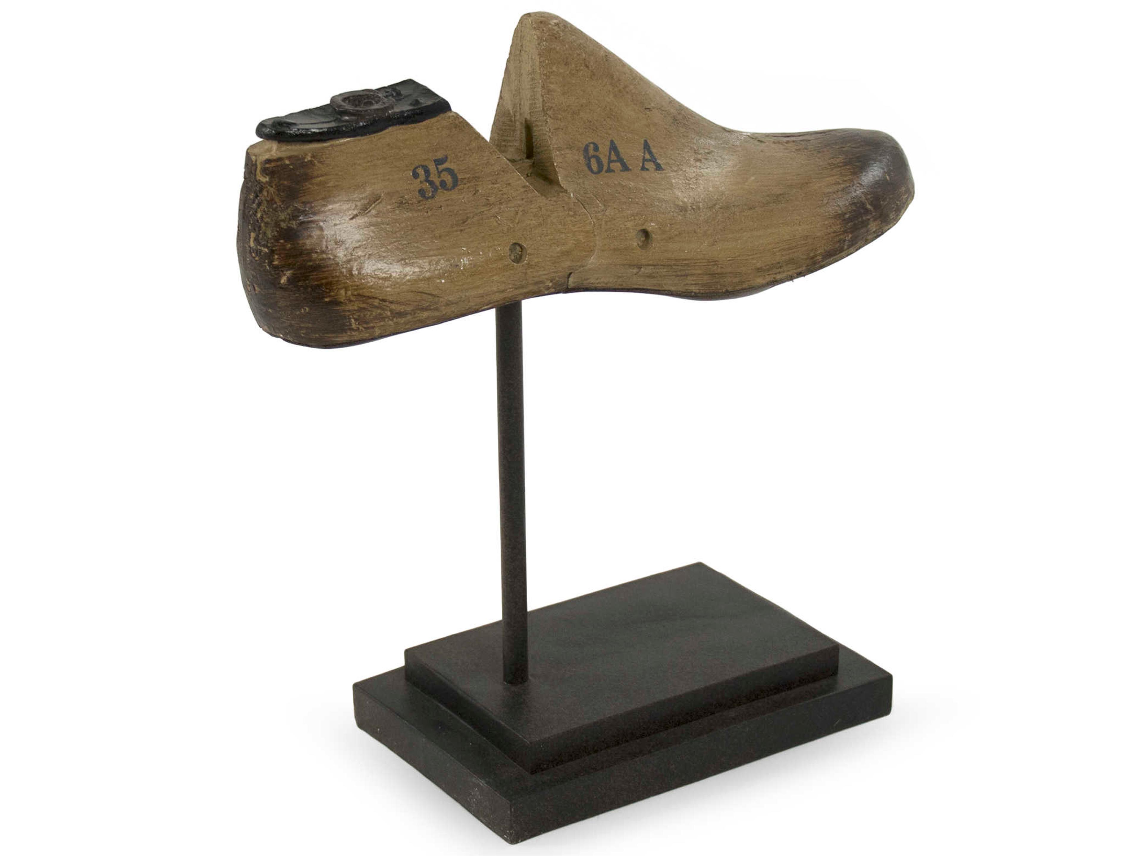 Zentique Tan / Black Dark Brown Shoe Sculpture