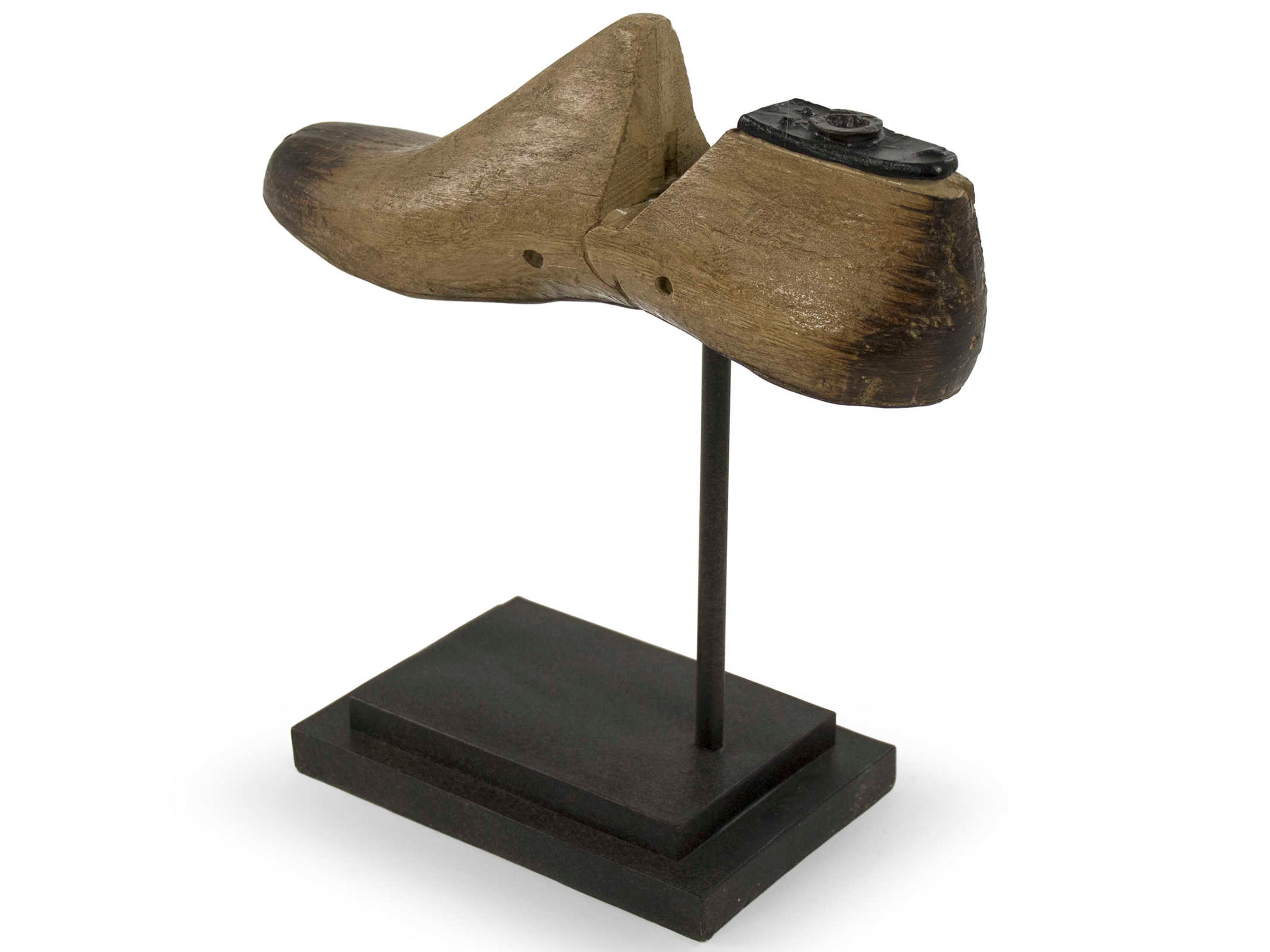Zentique Tan / Black Dark Brown Shoe Sculpture