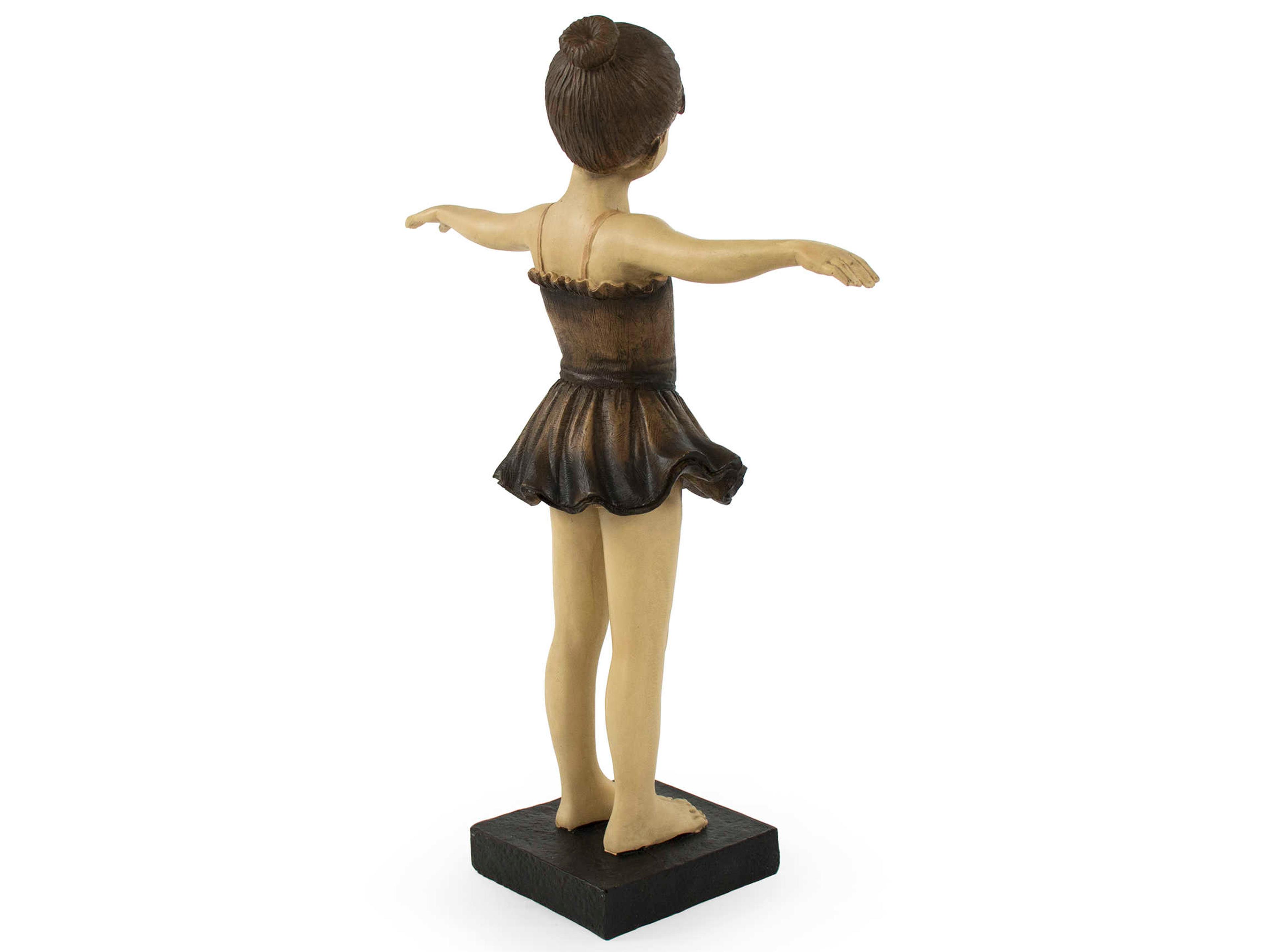 Zentique Tan / Black Dark Brown Ballerina Girl Sculpture