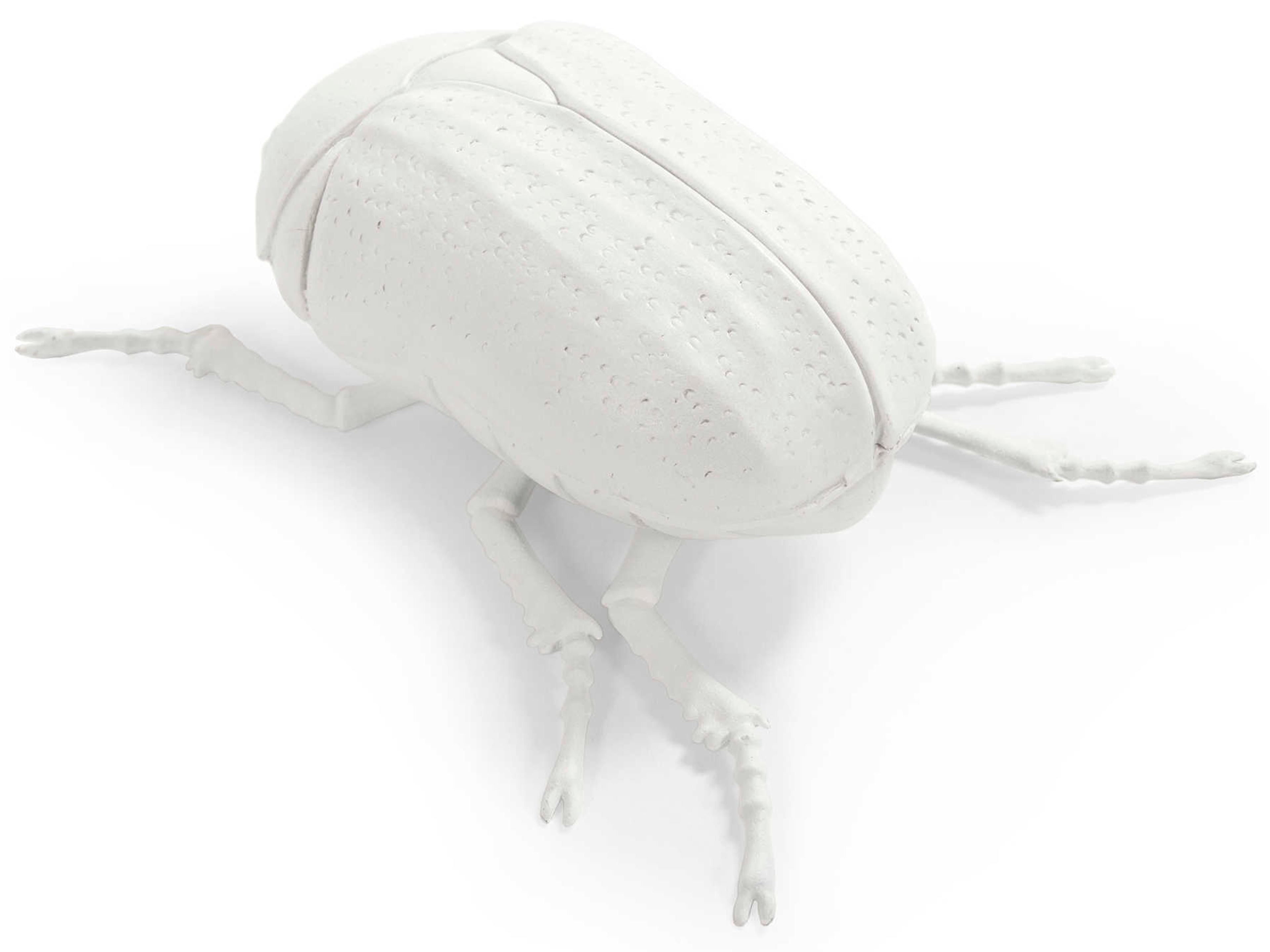 Zentique White Resin Beetle 3D Wall Art