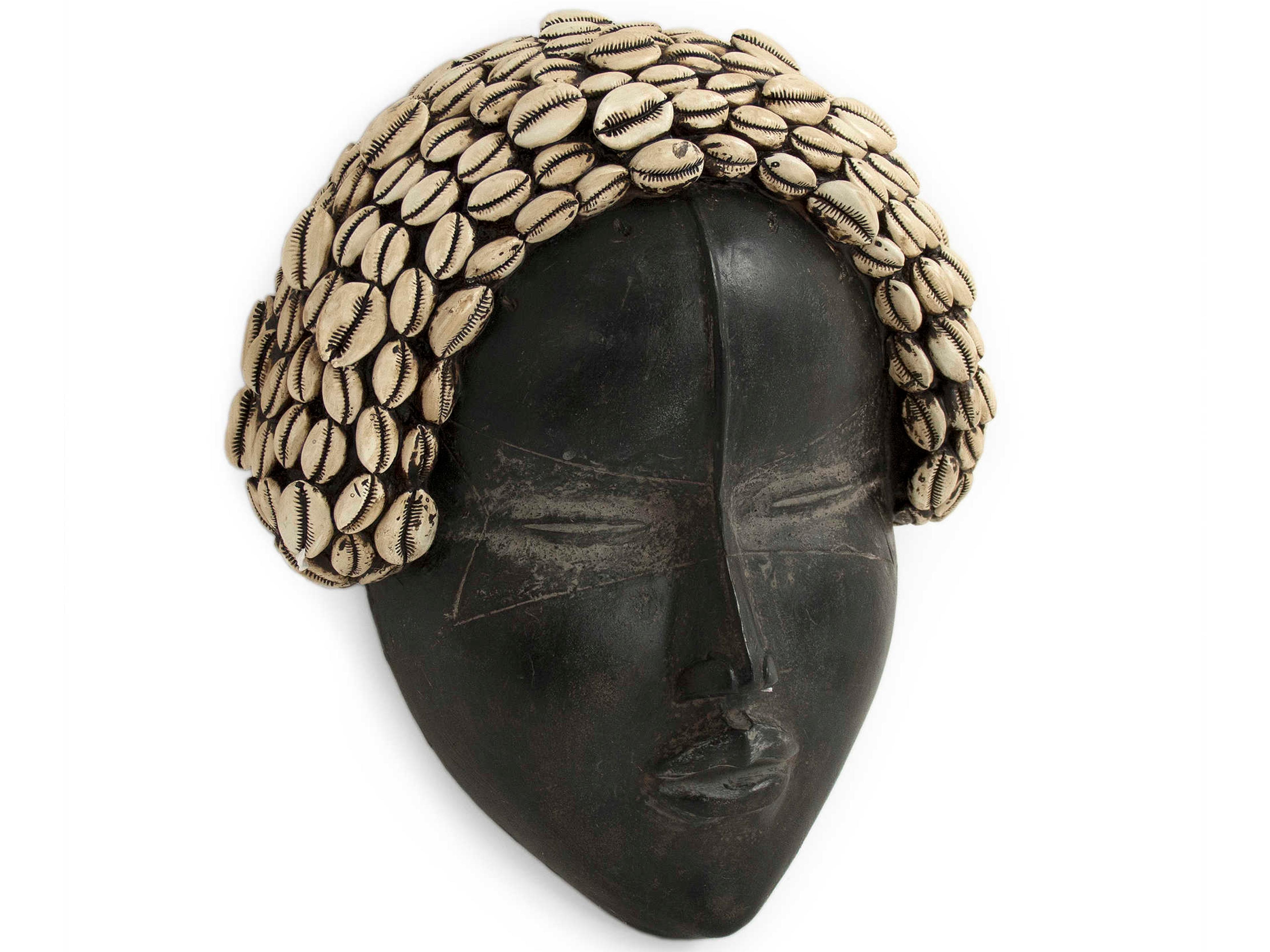 Zentique Black / Ivory Resin Woman Mask