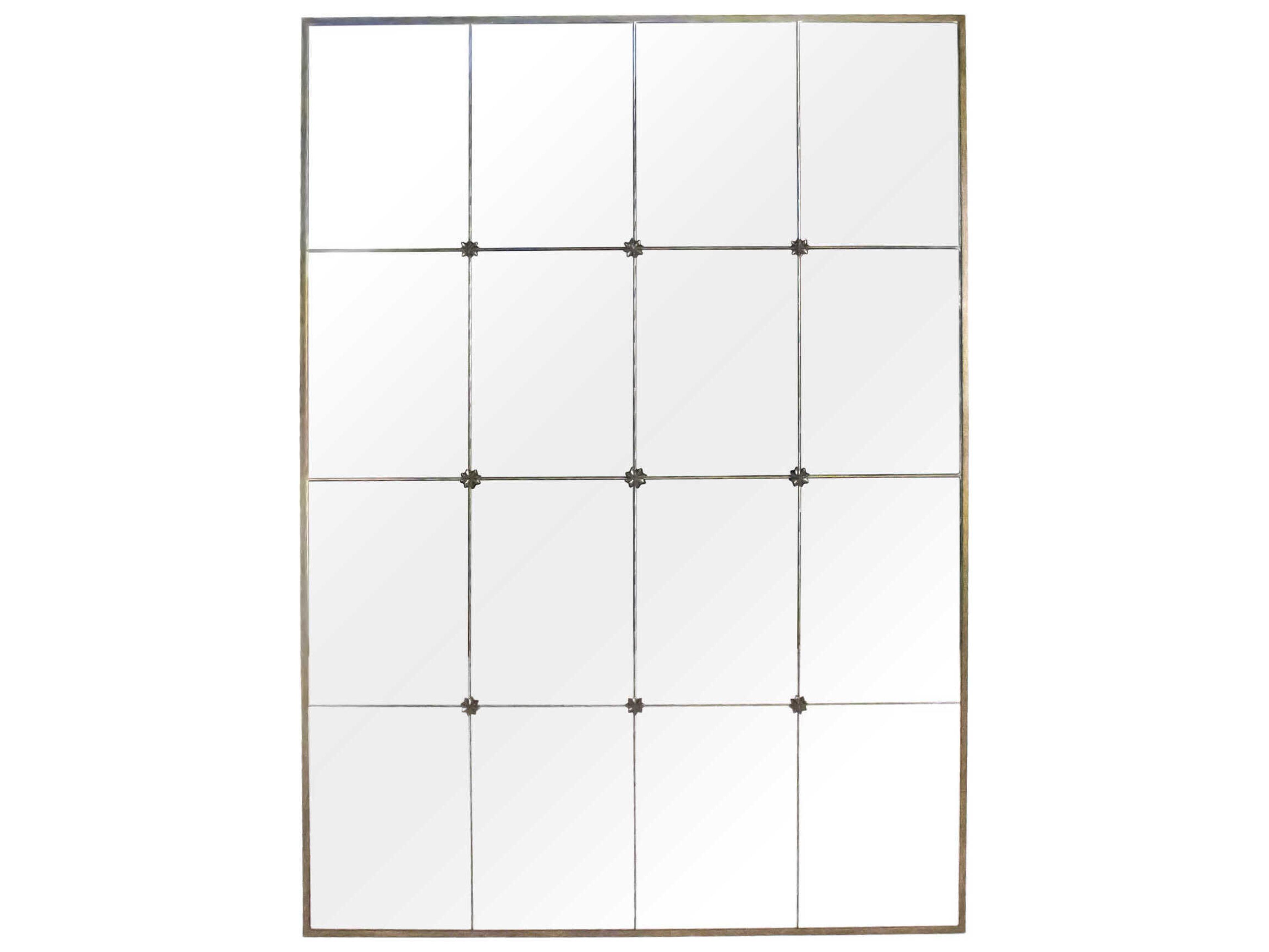 Gold Paneled Antique Gold Wall Mirror Rectangular