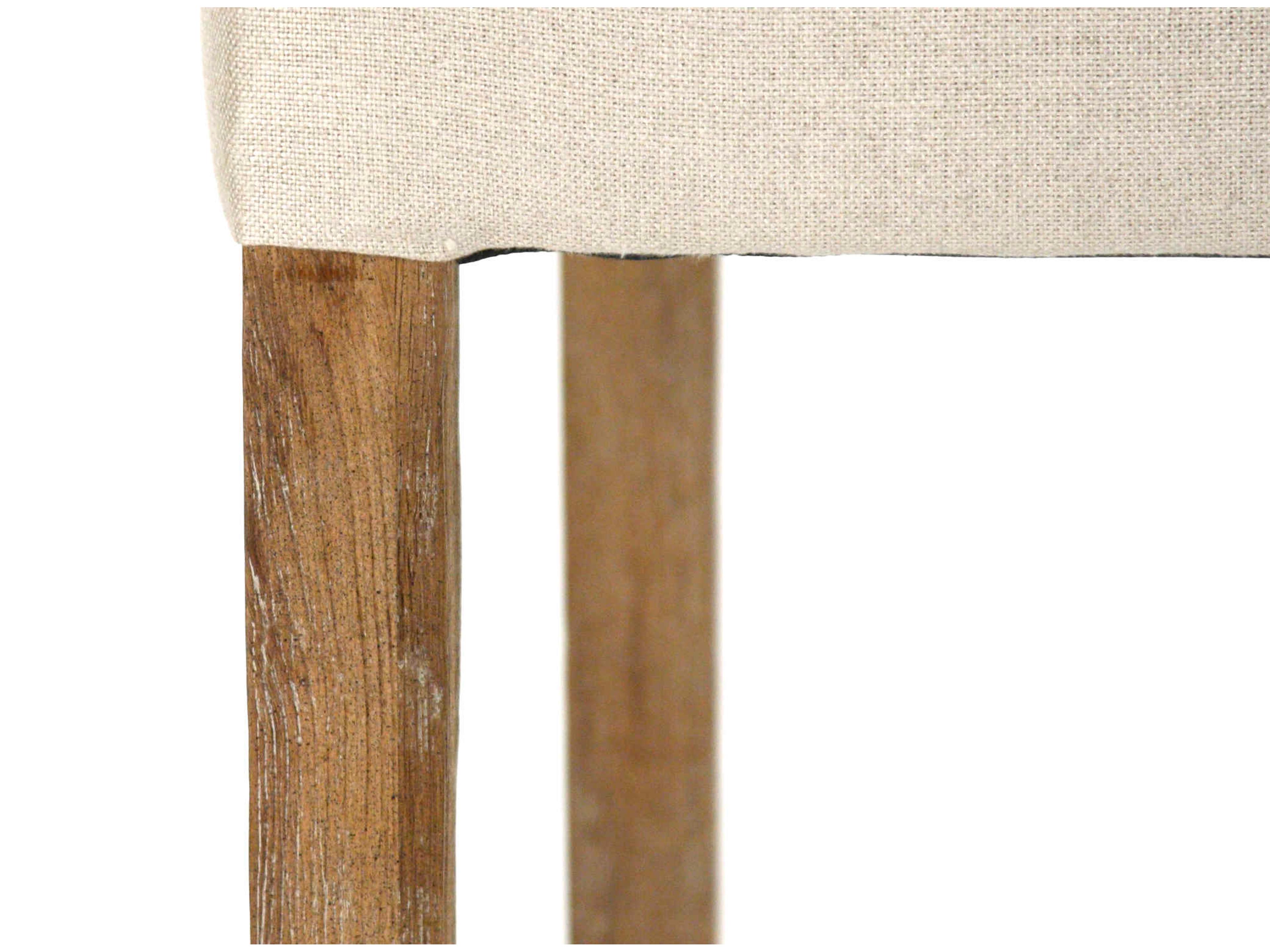 Zentique Barrois Upholstered Oak Wood Bar Stool