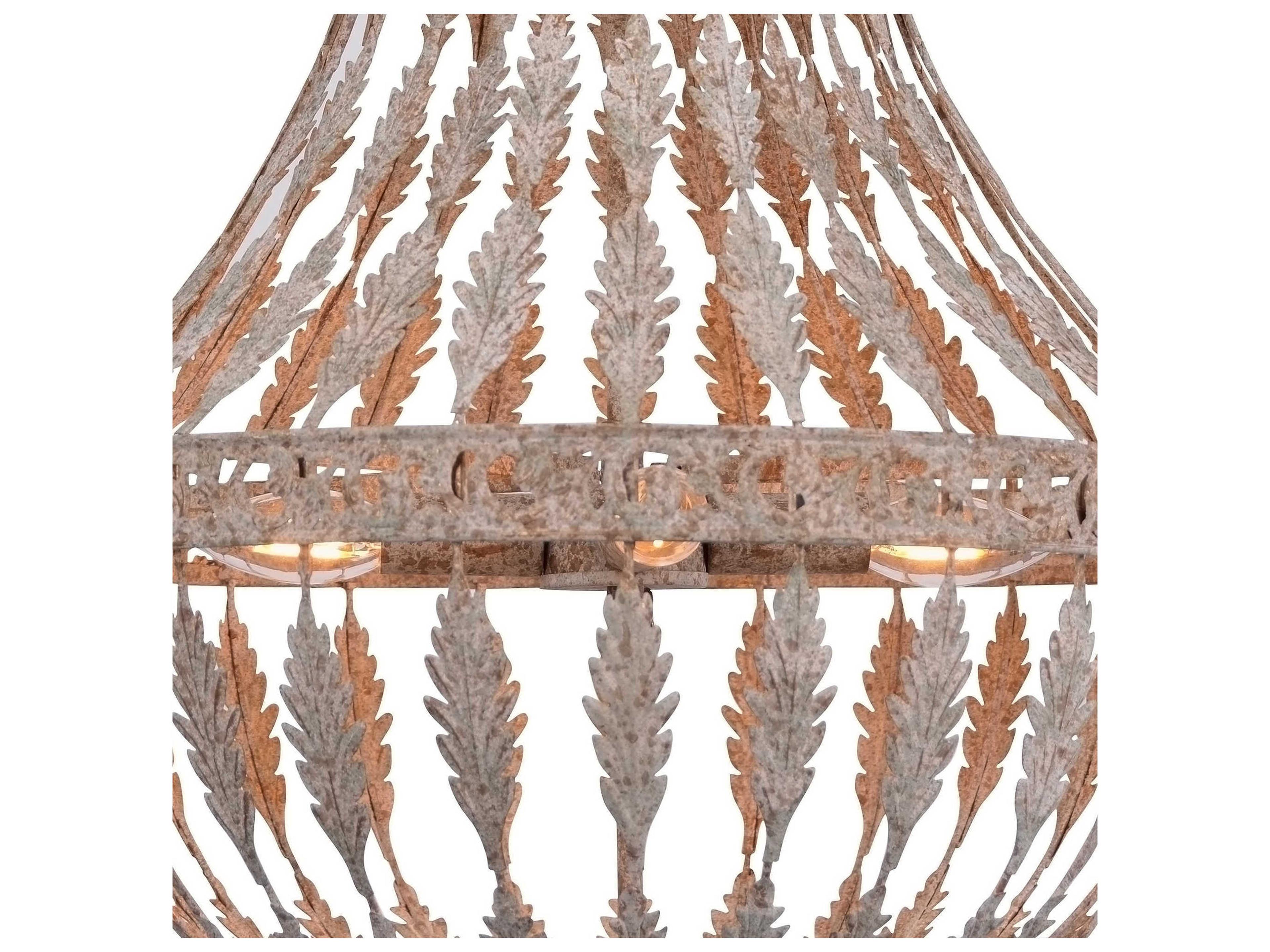 Zentique 4-Light Rustic Iron Gray Empire Chandelier
