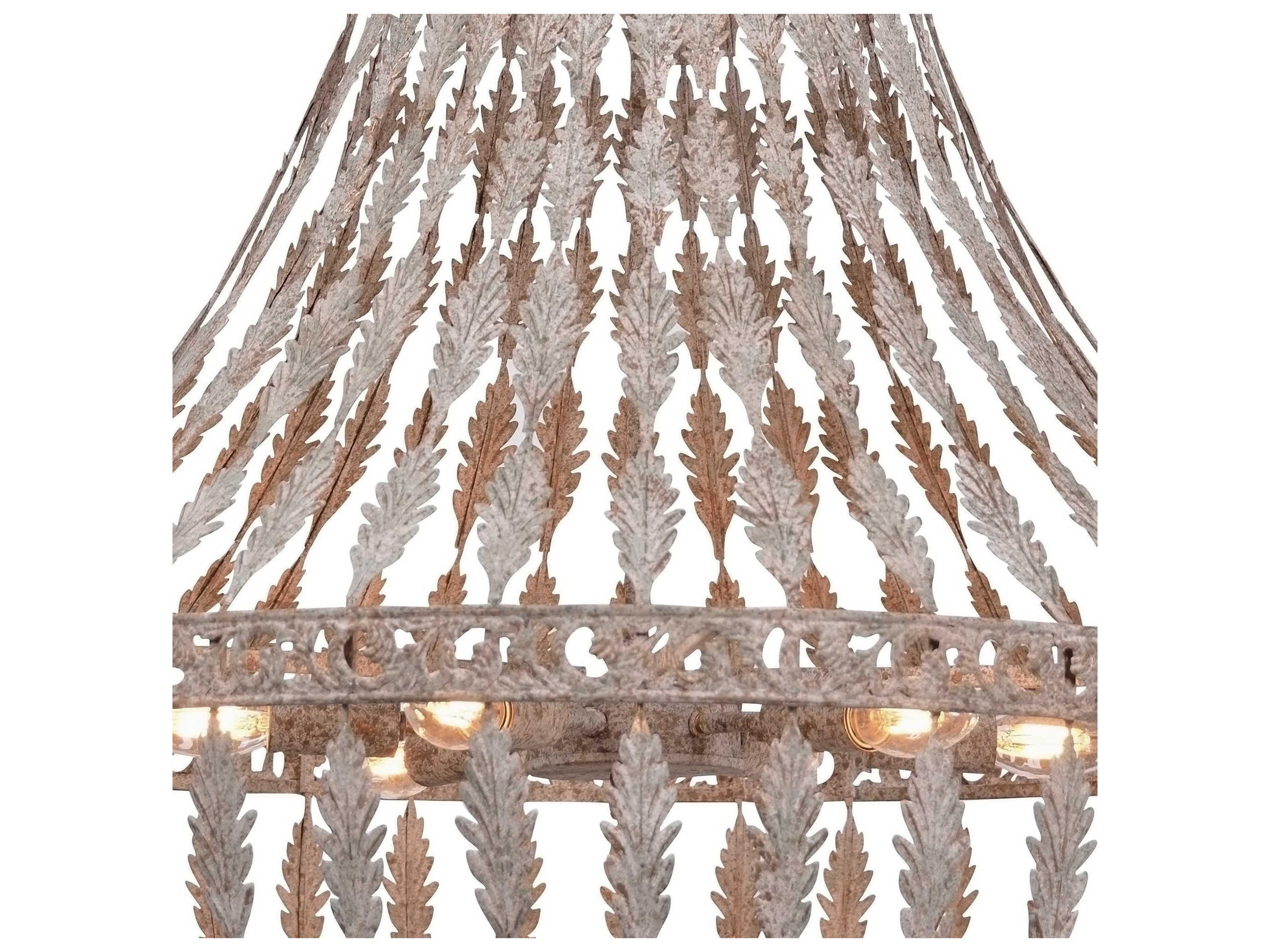 Zentique 6-Light Rustic Iron Gray Empire Chandelier