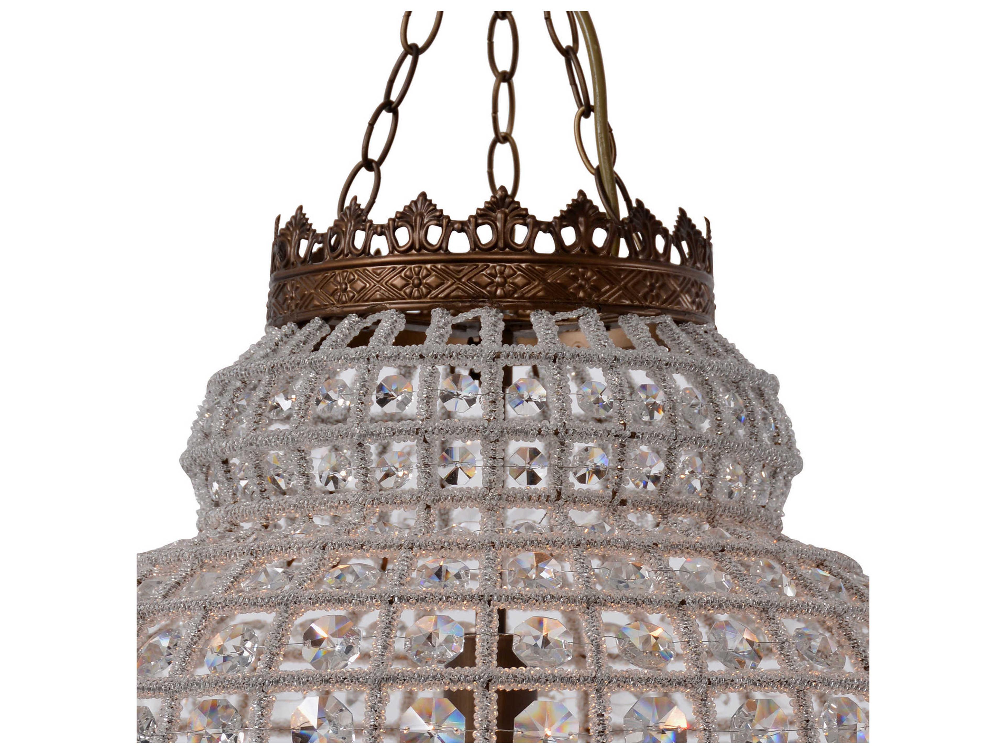 Zentique 1-Light Gold Crystal Pendant