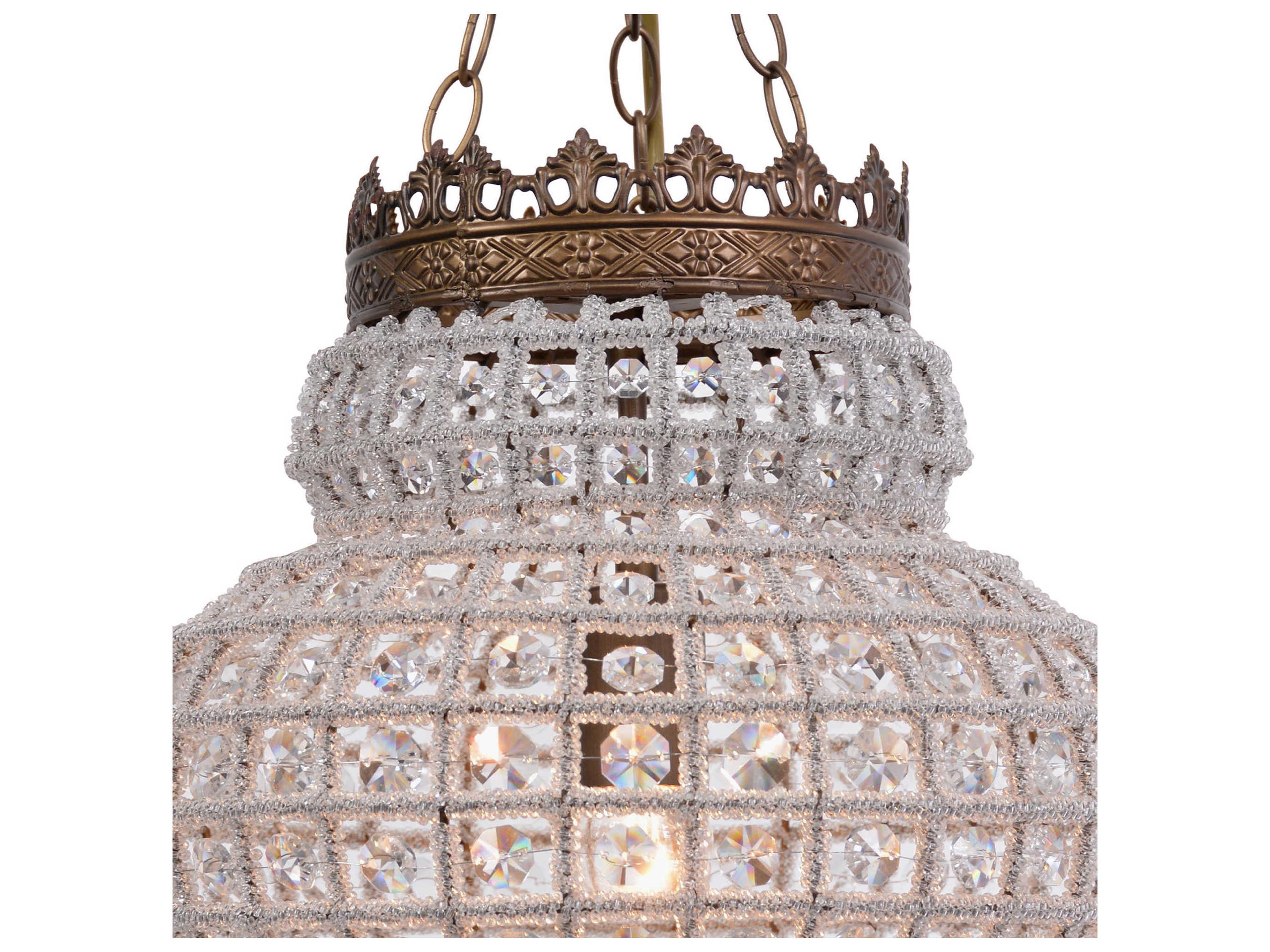 Zentique 1-Light Gold Crystal Pendant