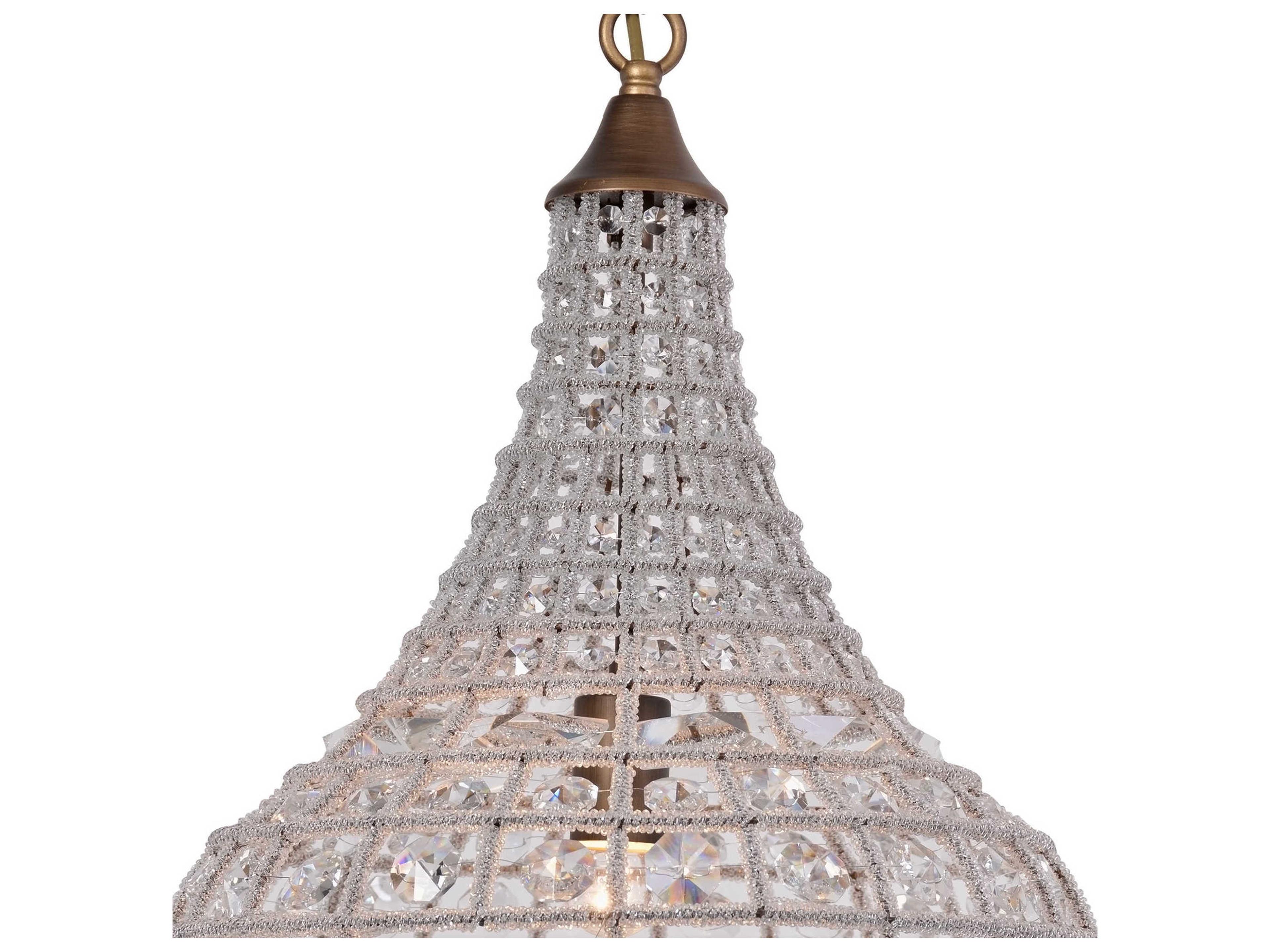 Zentique 1-Light Gold Crystal Empire Pendant