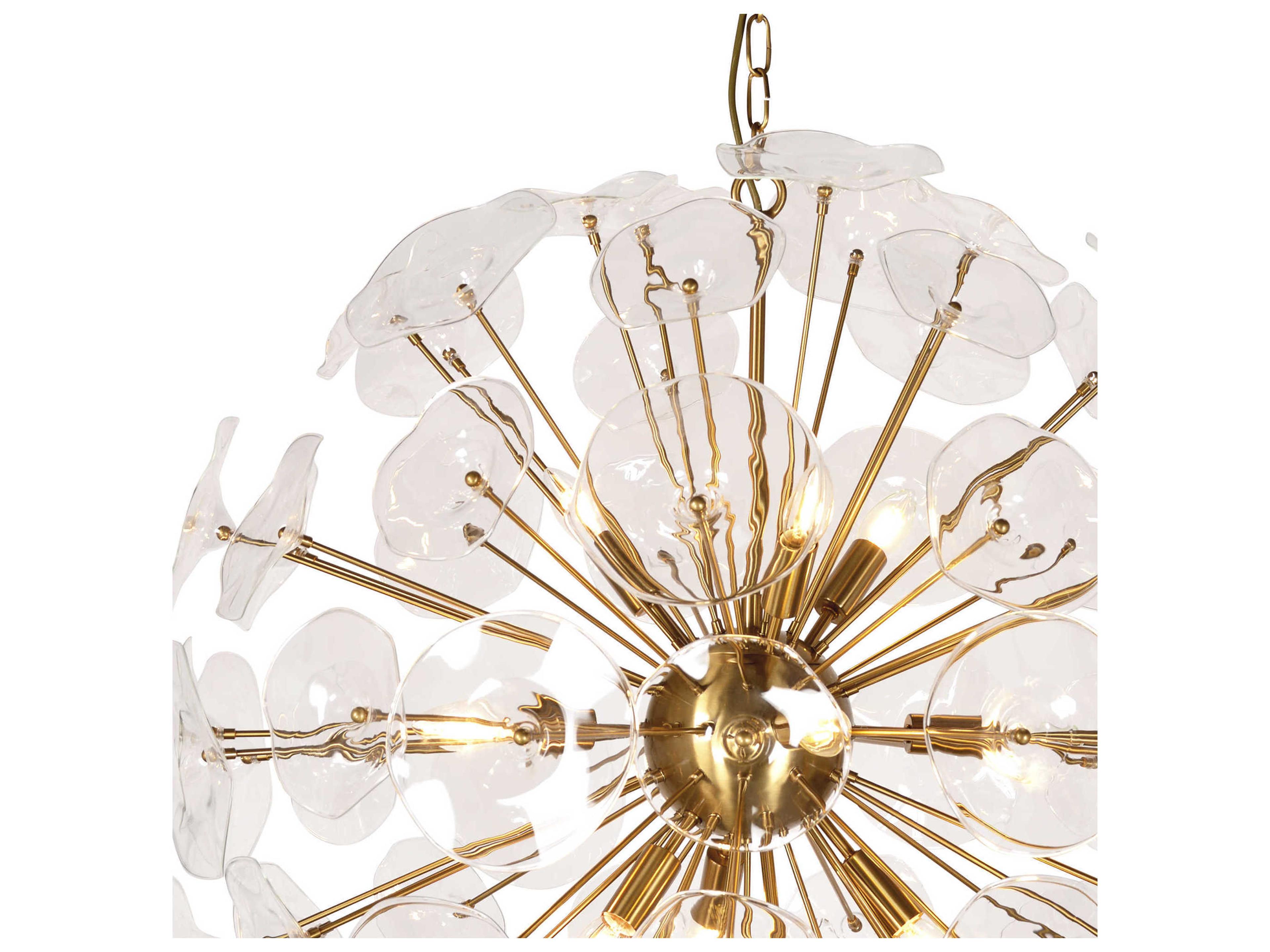 Zentique 10-Light Gold Glass Pendant