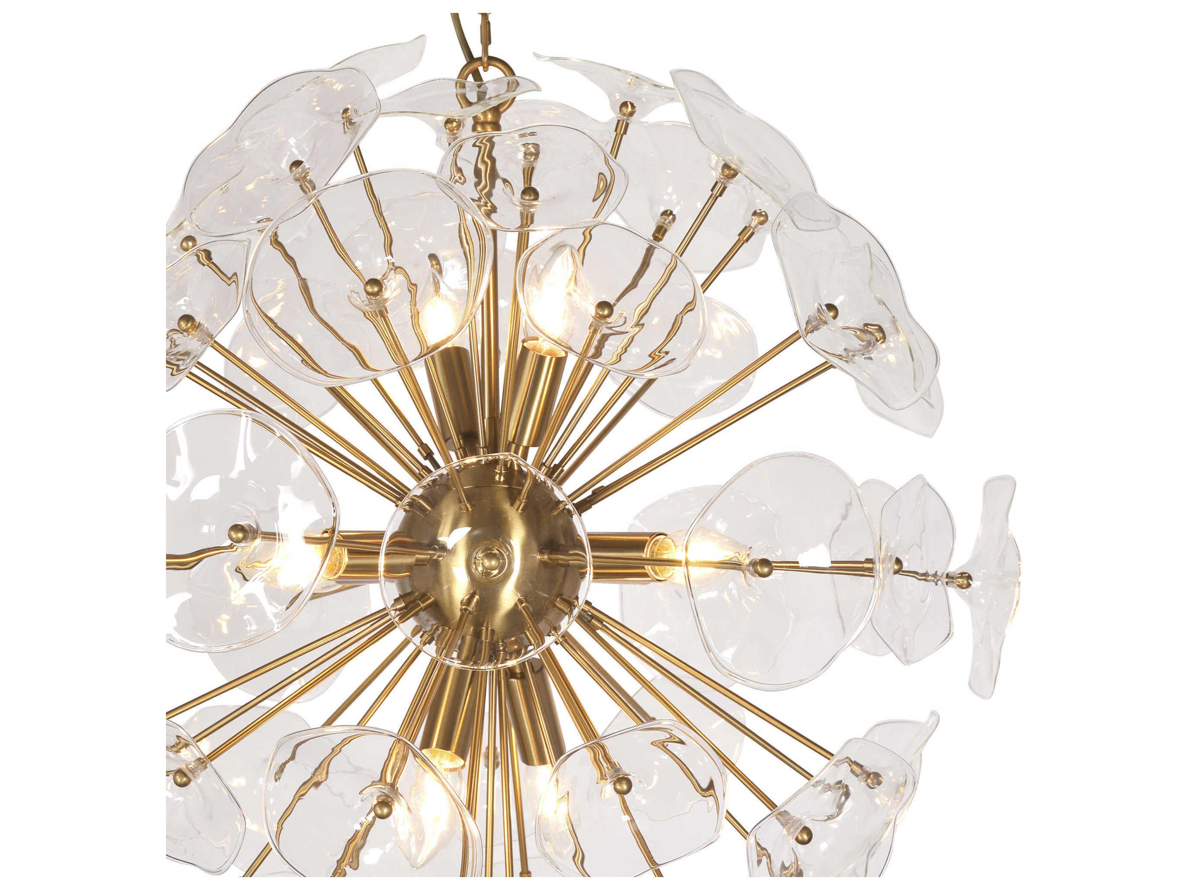 Zentique 8-Light Gold Clear Glass Pendant