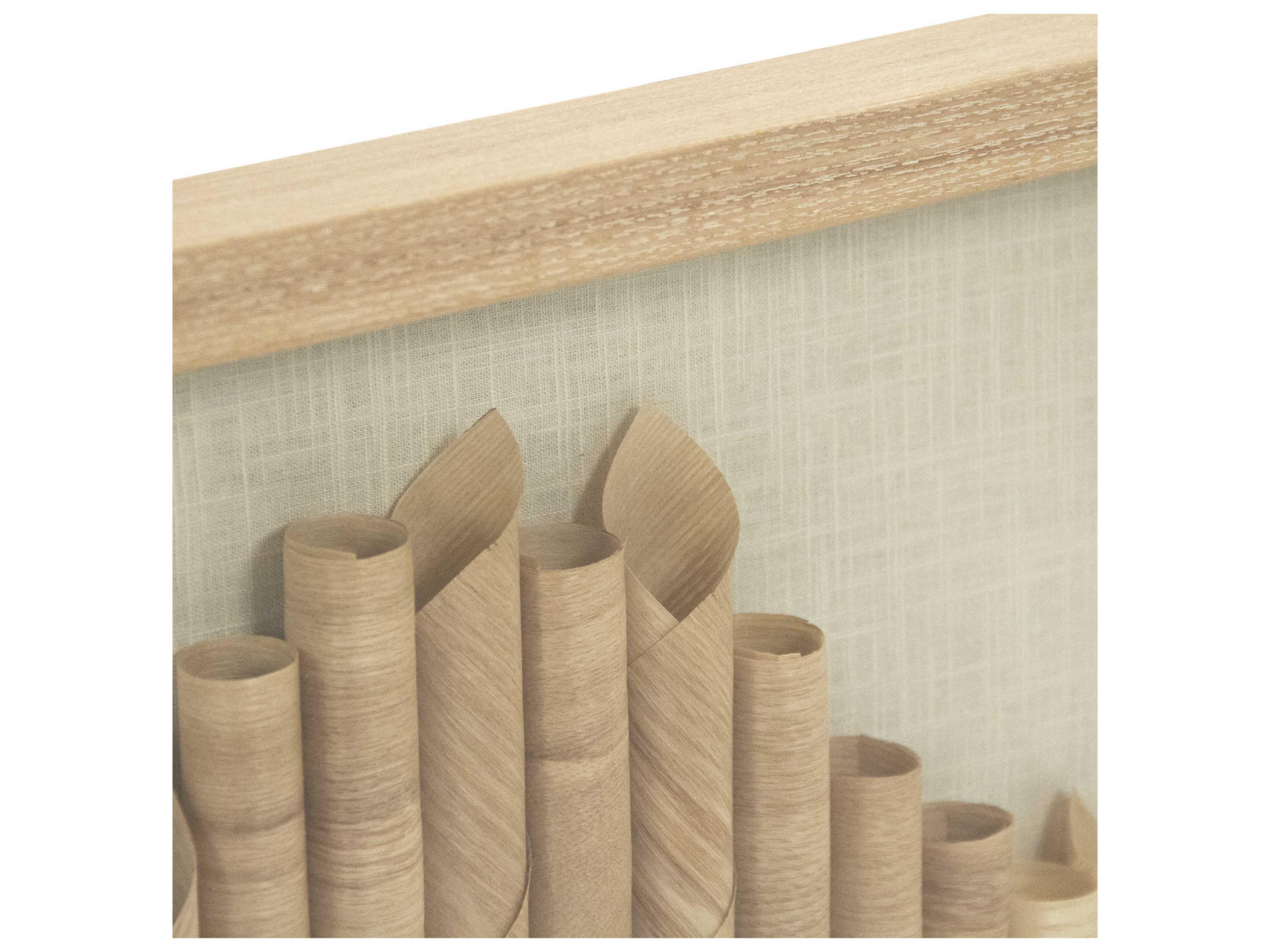 Zentique 24" Furled Wood Abstract Paper Shadow Box