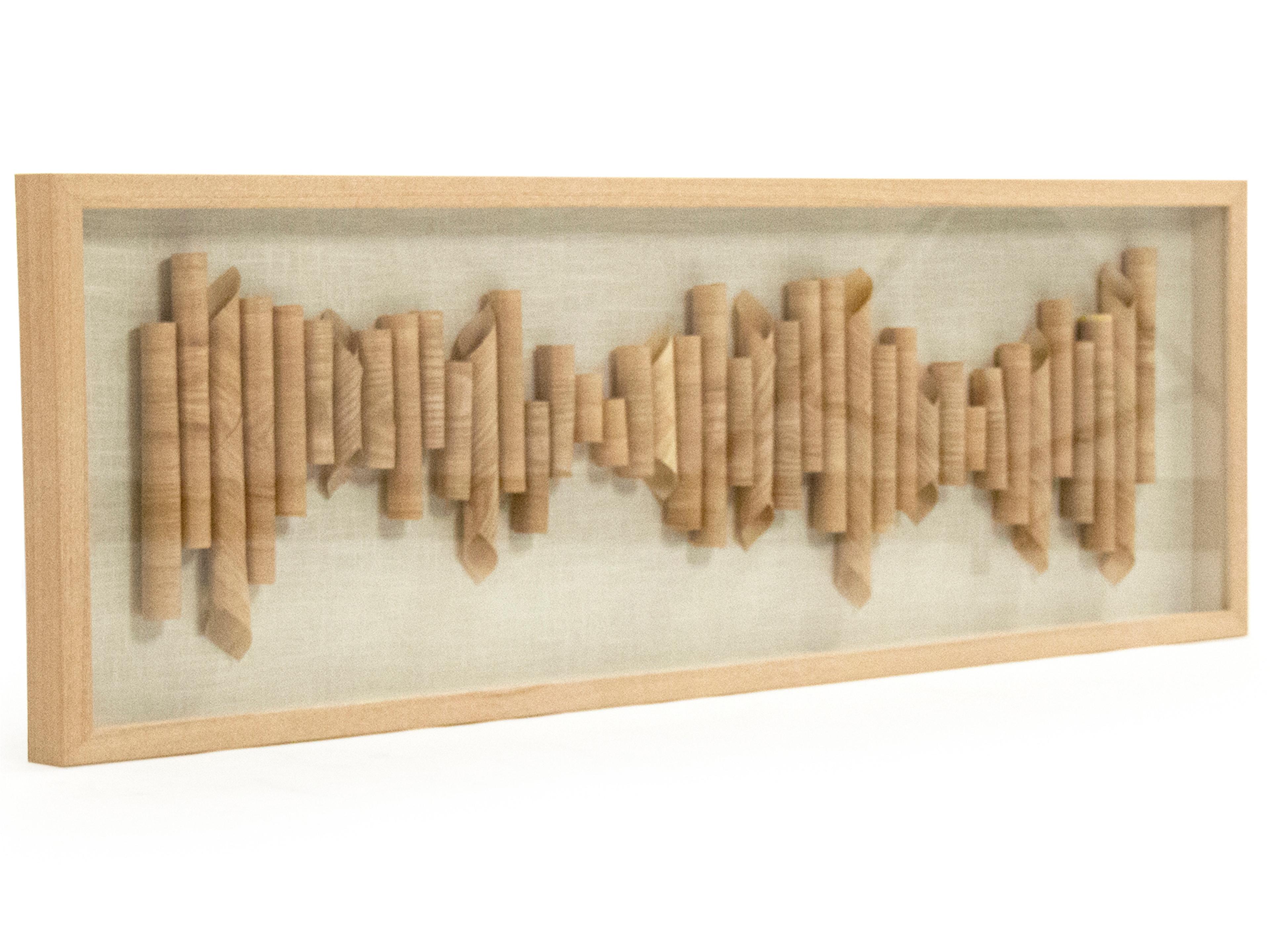 Zentique 48" Furled Wood Abstract Paper Shadow Box
