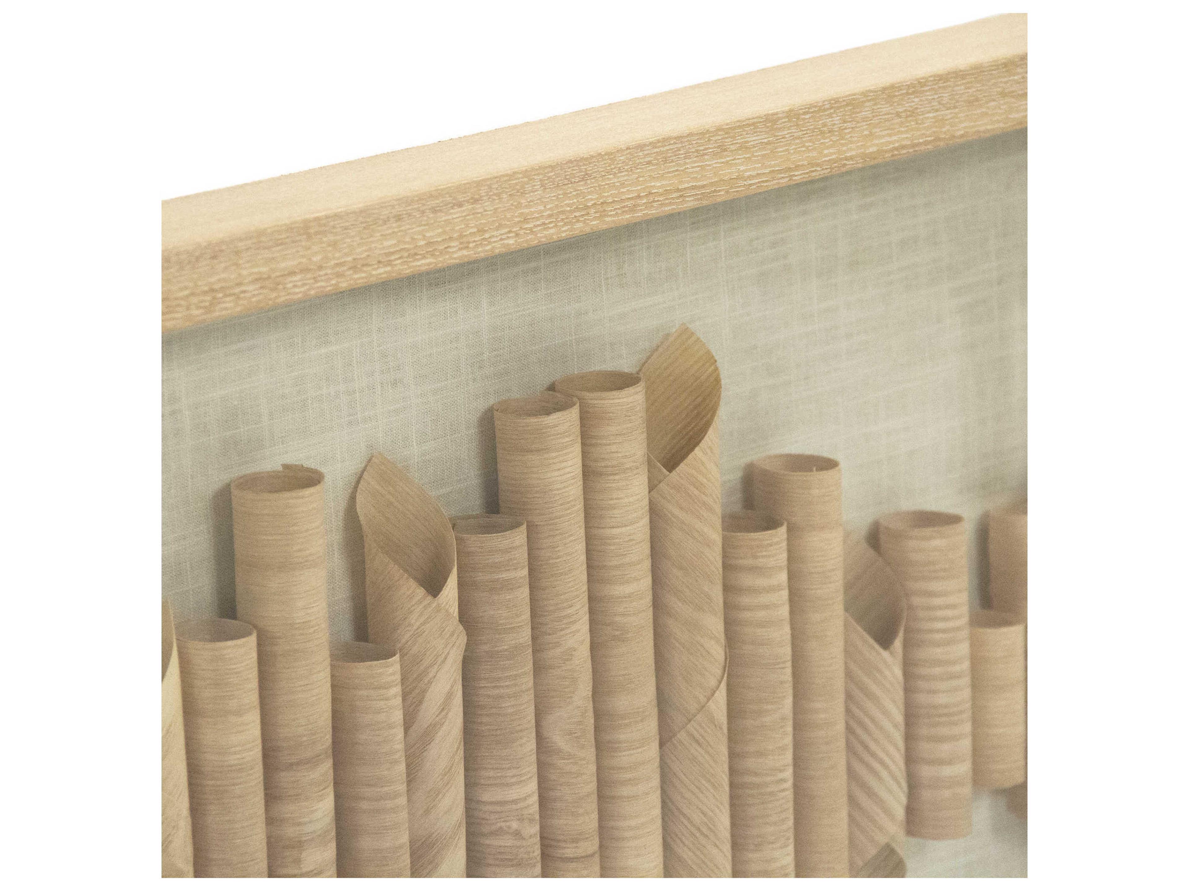 Zentique 48" Furled Wood Abstract Paper Shadow Box