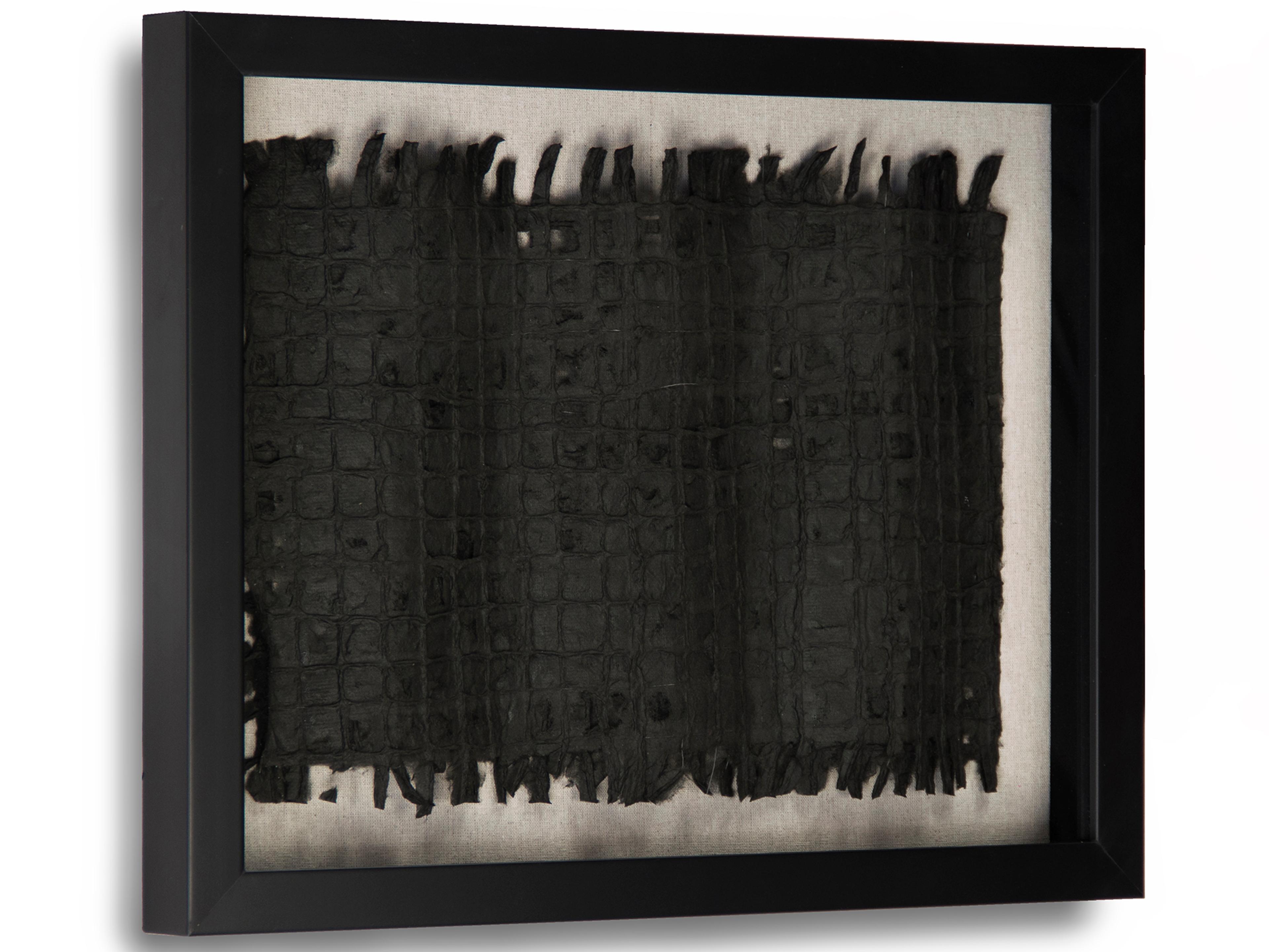 Zentique Black Wavy Grid Abstract Paper Shadow Box
