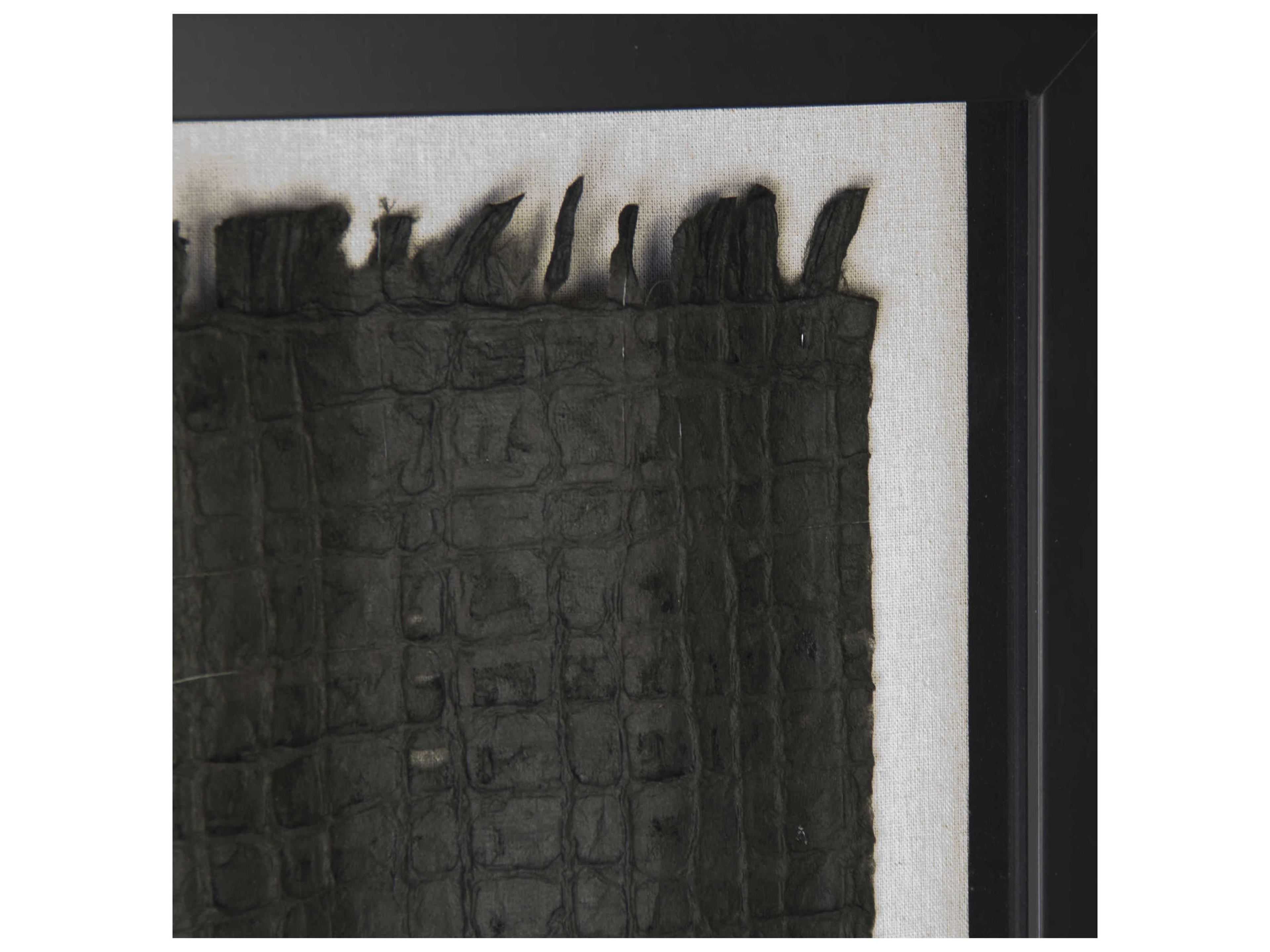 Zentique Black Wavy Grid Abstract Paper Shadow Box