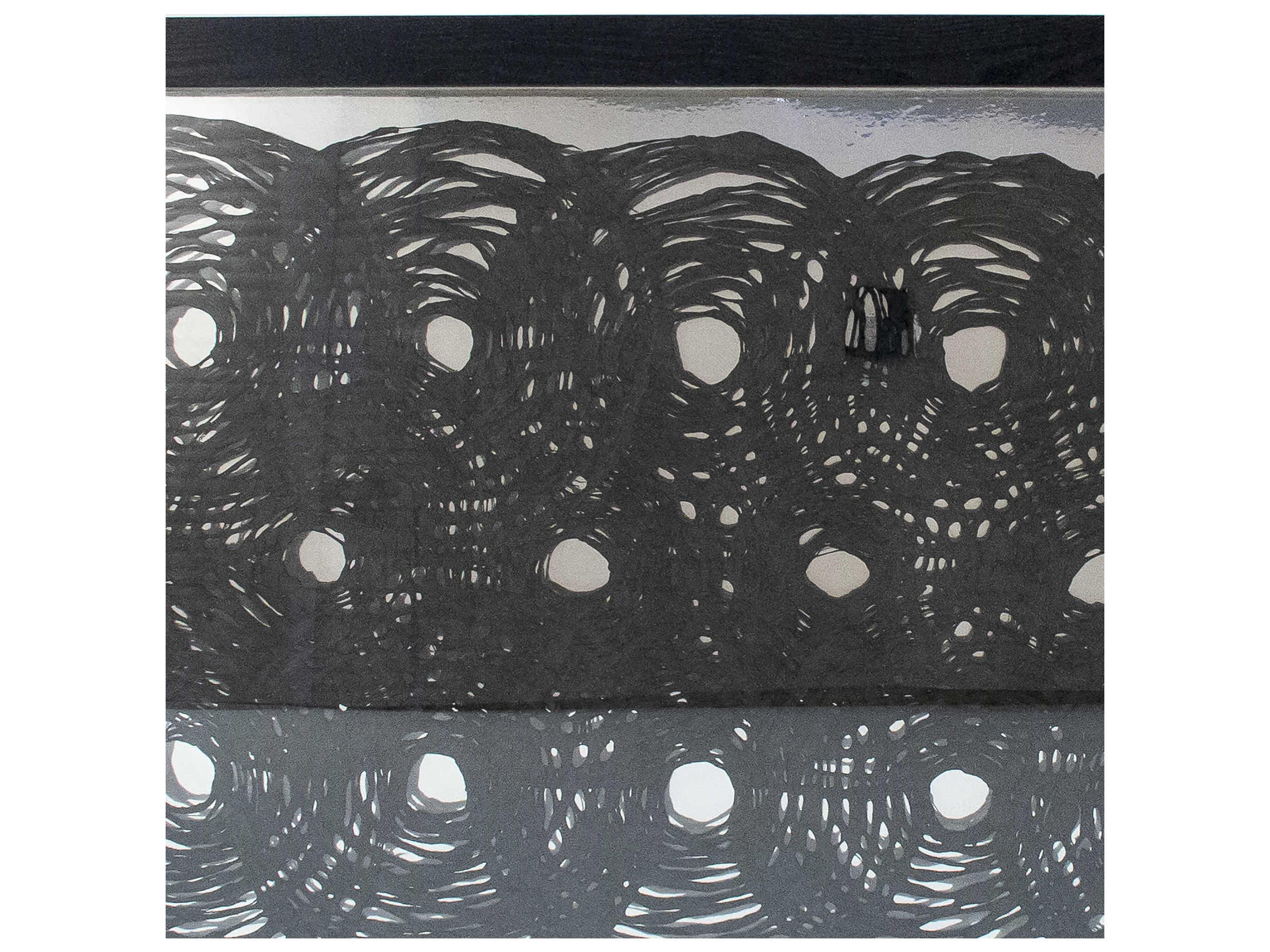 Zentique Black 59" Intersecting Circles Abstract Paper Shadow Box