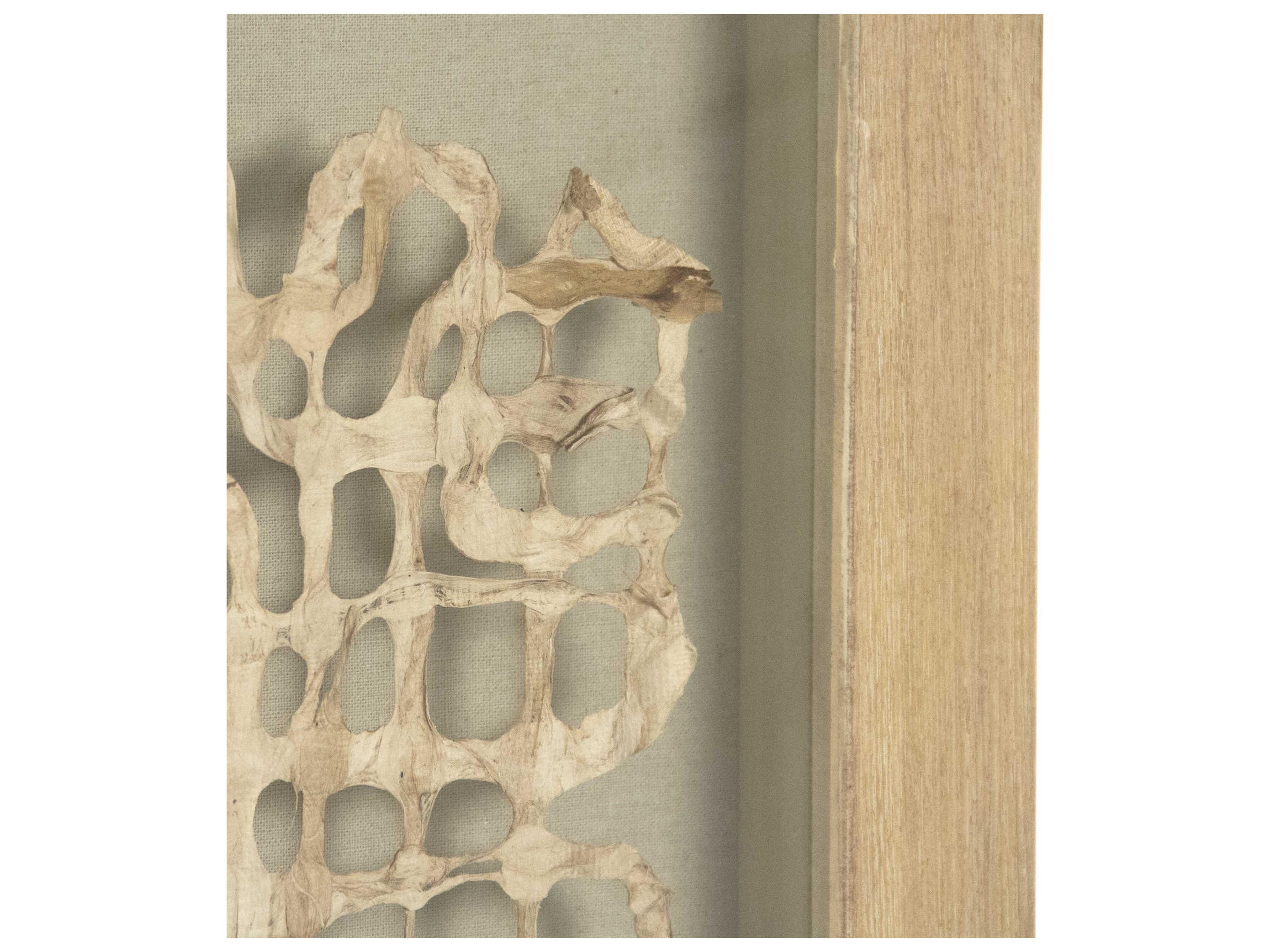 Zentique Wavy Grid Abstract Paper Shadow Box